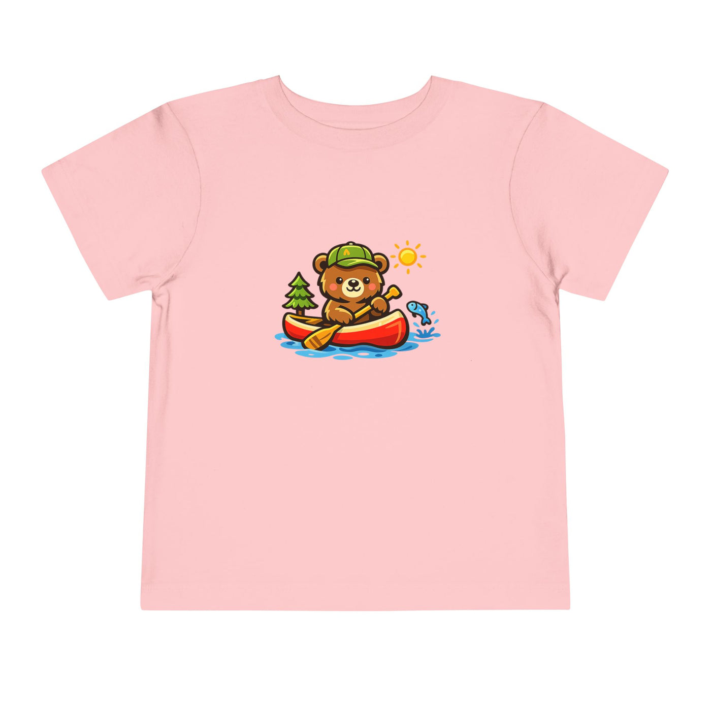 Toddler Tee — Cute Bear Canoeing Graphic Shirt | Kids Outdoor Adventure Top