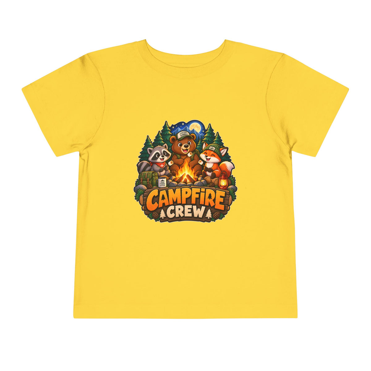 Toddler Tee — "Campfire Crew" Cute Woodland Animals Camping Shirt