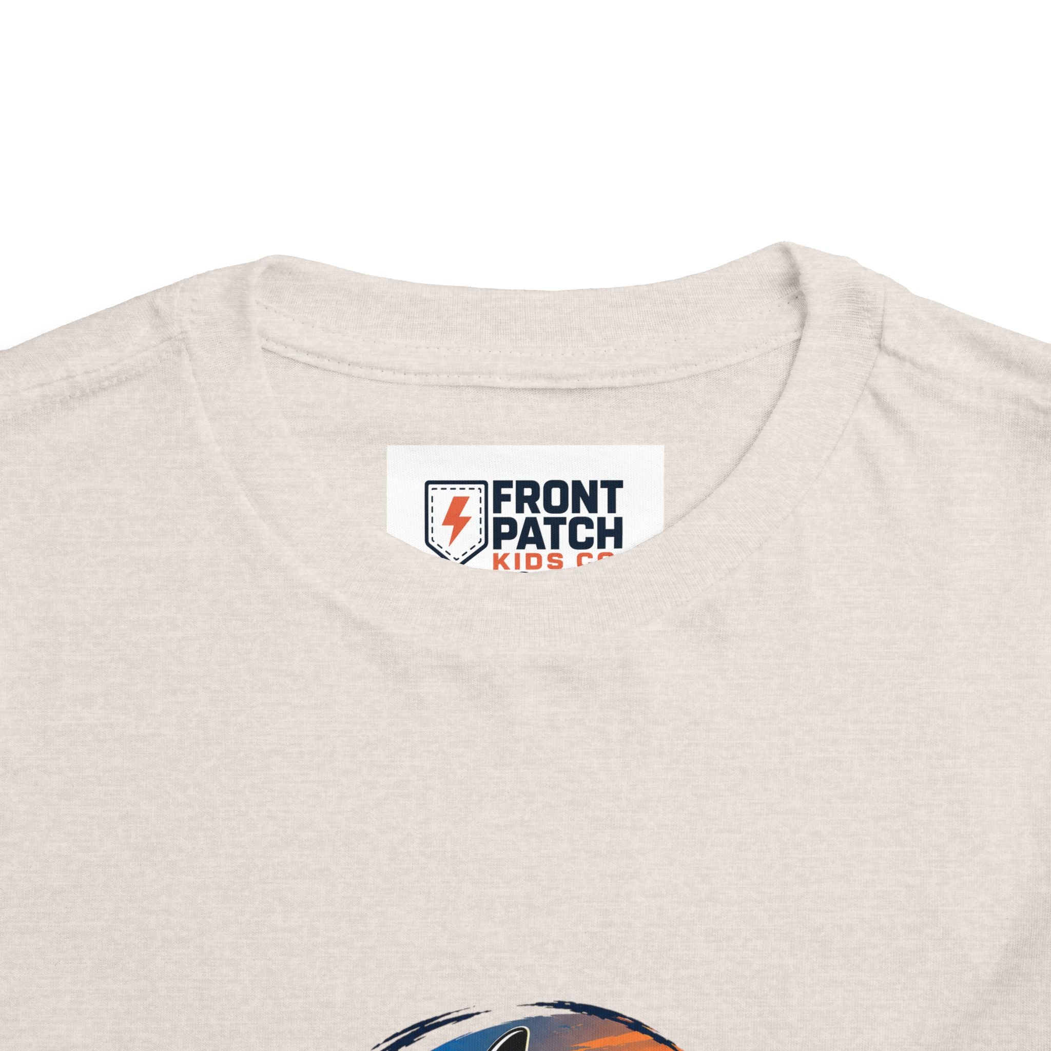 Toddler Tee — 'Front Patch' Surf Shark Graphic Sunset Kids Shirt