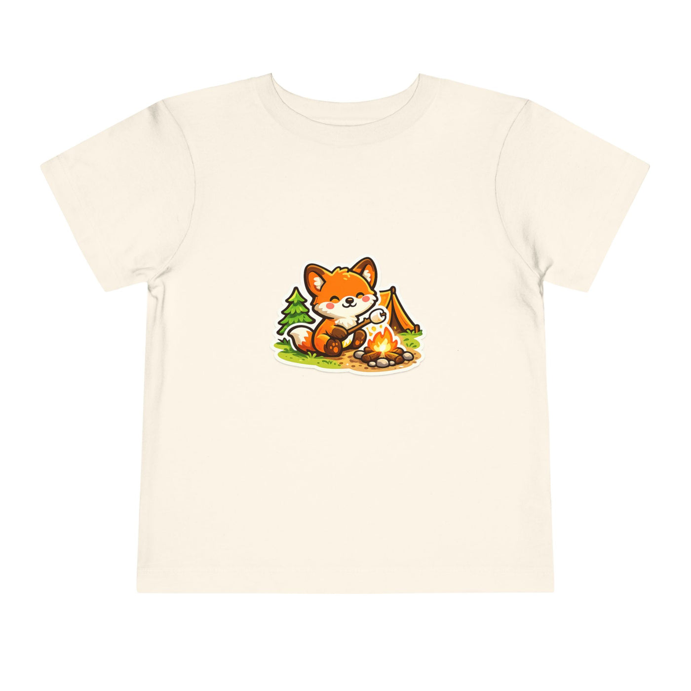 Toddler Tee — Cute Fox Camping Graphic Shirt