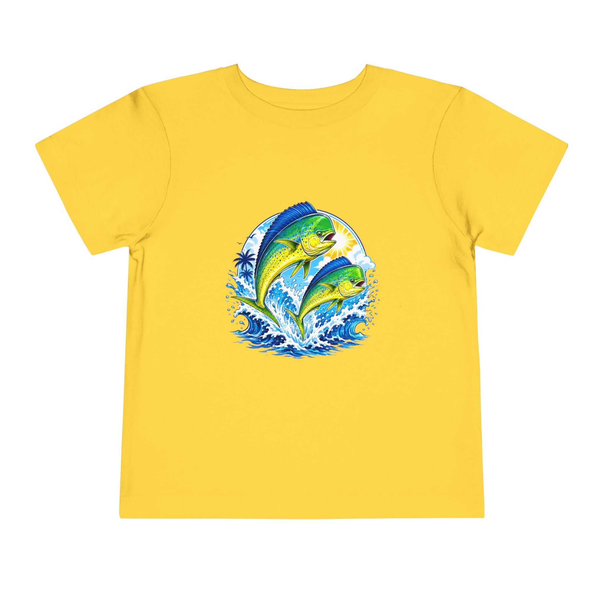 Toddler Tee — Colorful Mahi Mahi Fish Surf Ocean Graphic