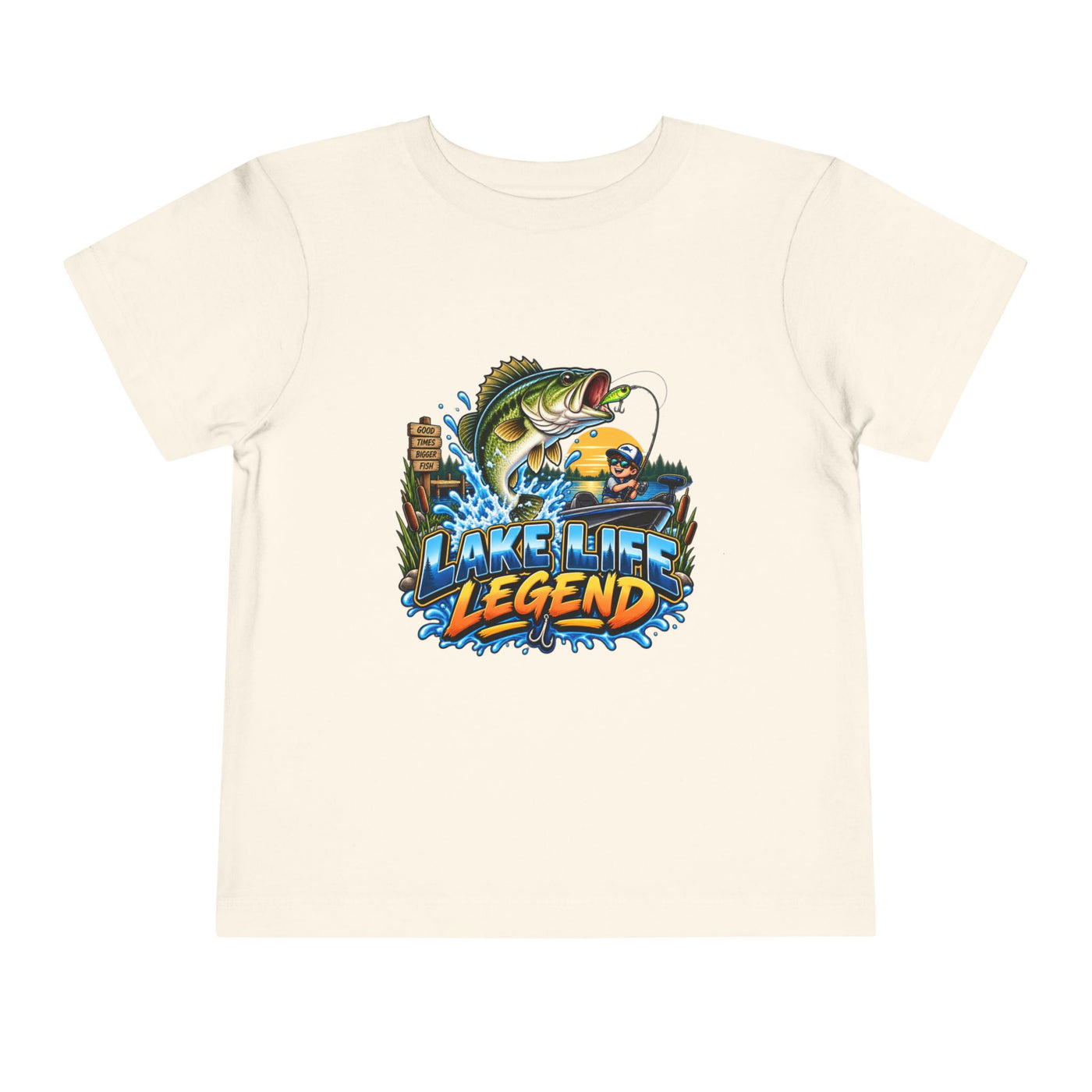 Toddler Tee — "Lake Life Legend" Fishing Graphic for Kids