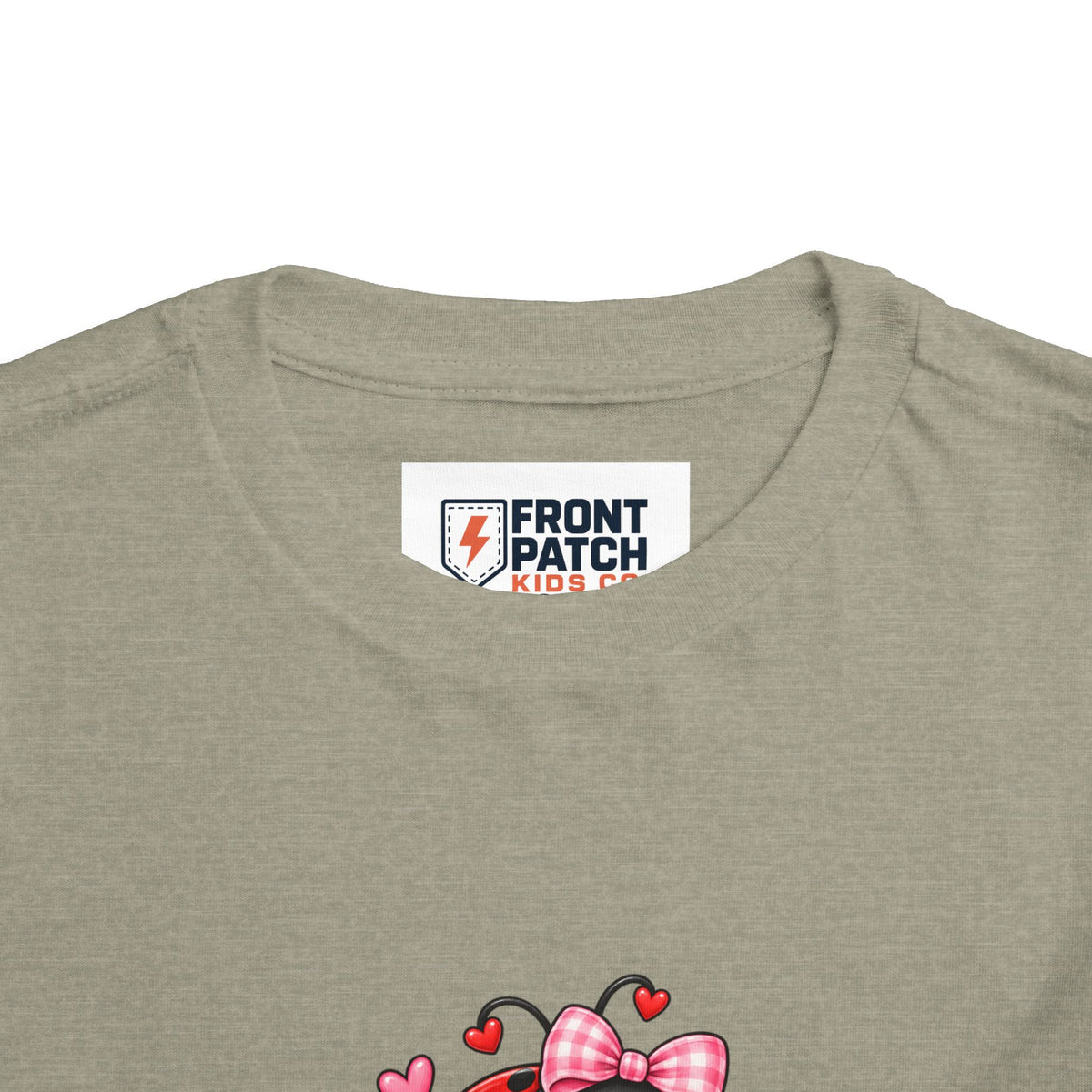 Cute Ladybug Toddler Tee — "Lucky Little Ladybug" Floral Graphic