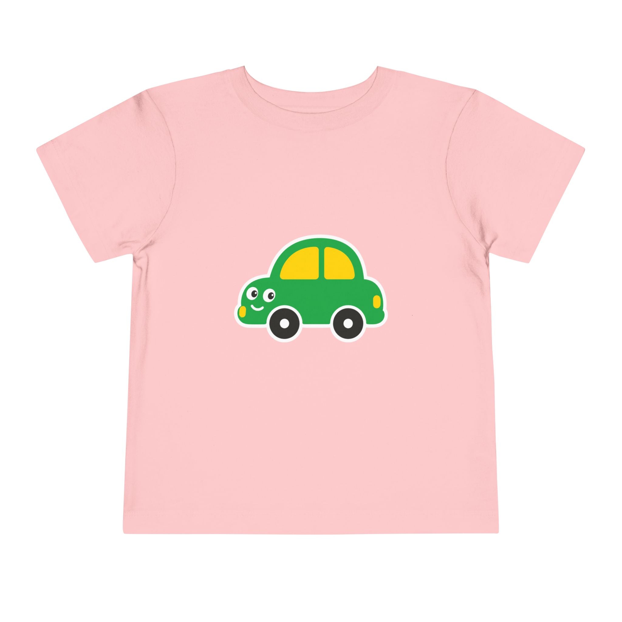 Toddler Tee — Cute Green Cartoon Car Graphic