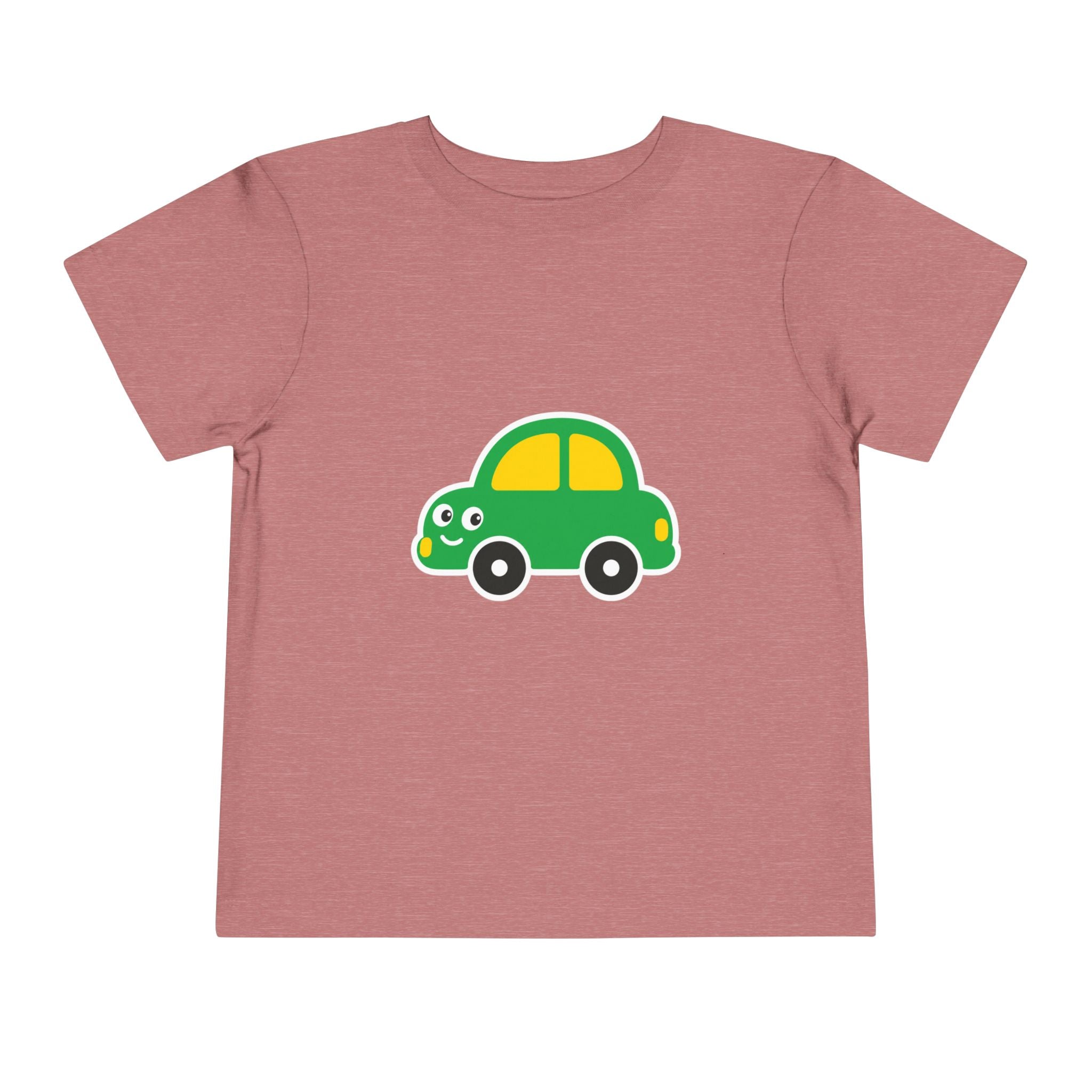 Toddler Tee — Cute Green Cartoon Car Graphic