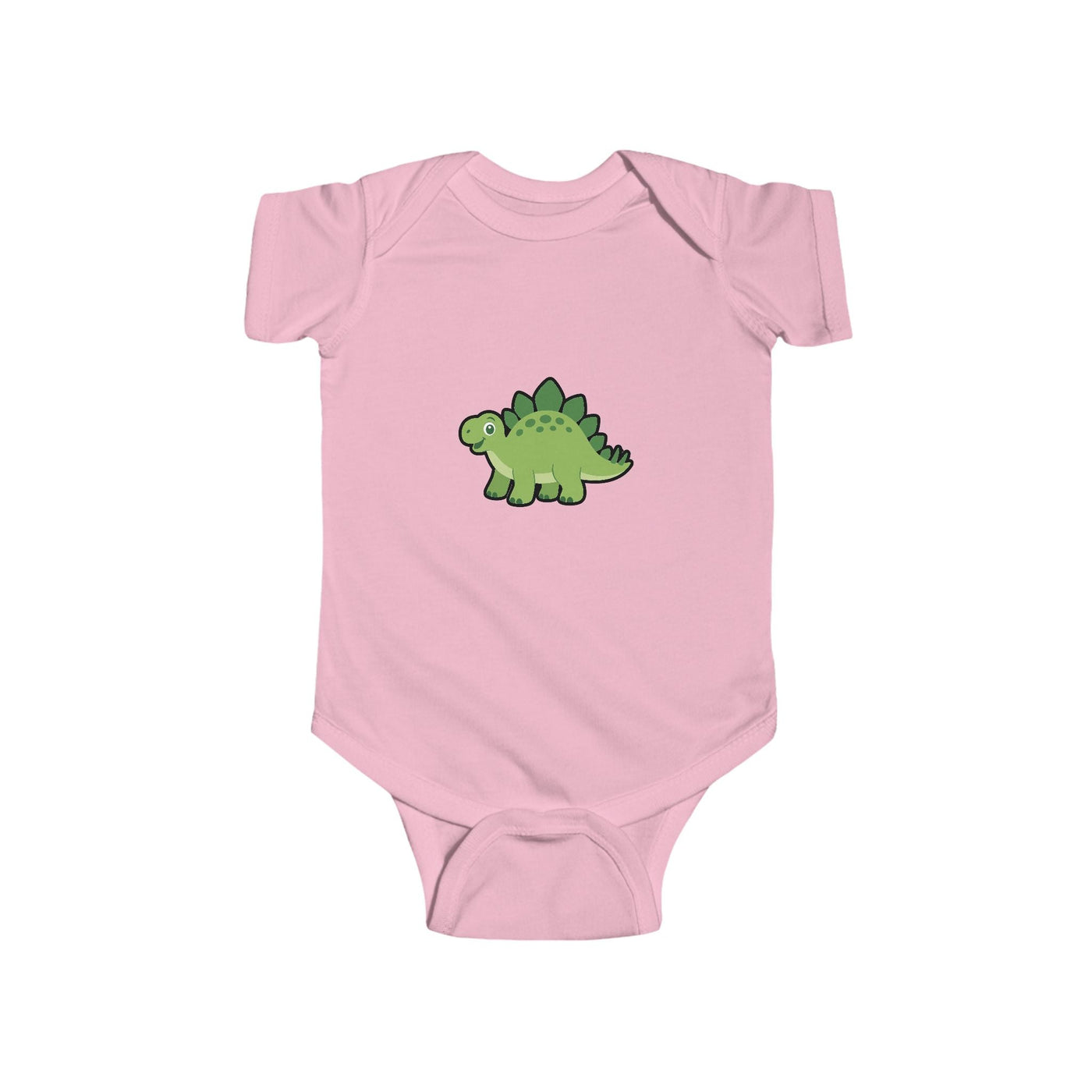 Baby Bodysuit — Cute Green Stegosaurus Dinosaur Infant Onesie - Front Patch Kids Co.