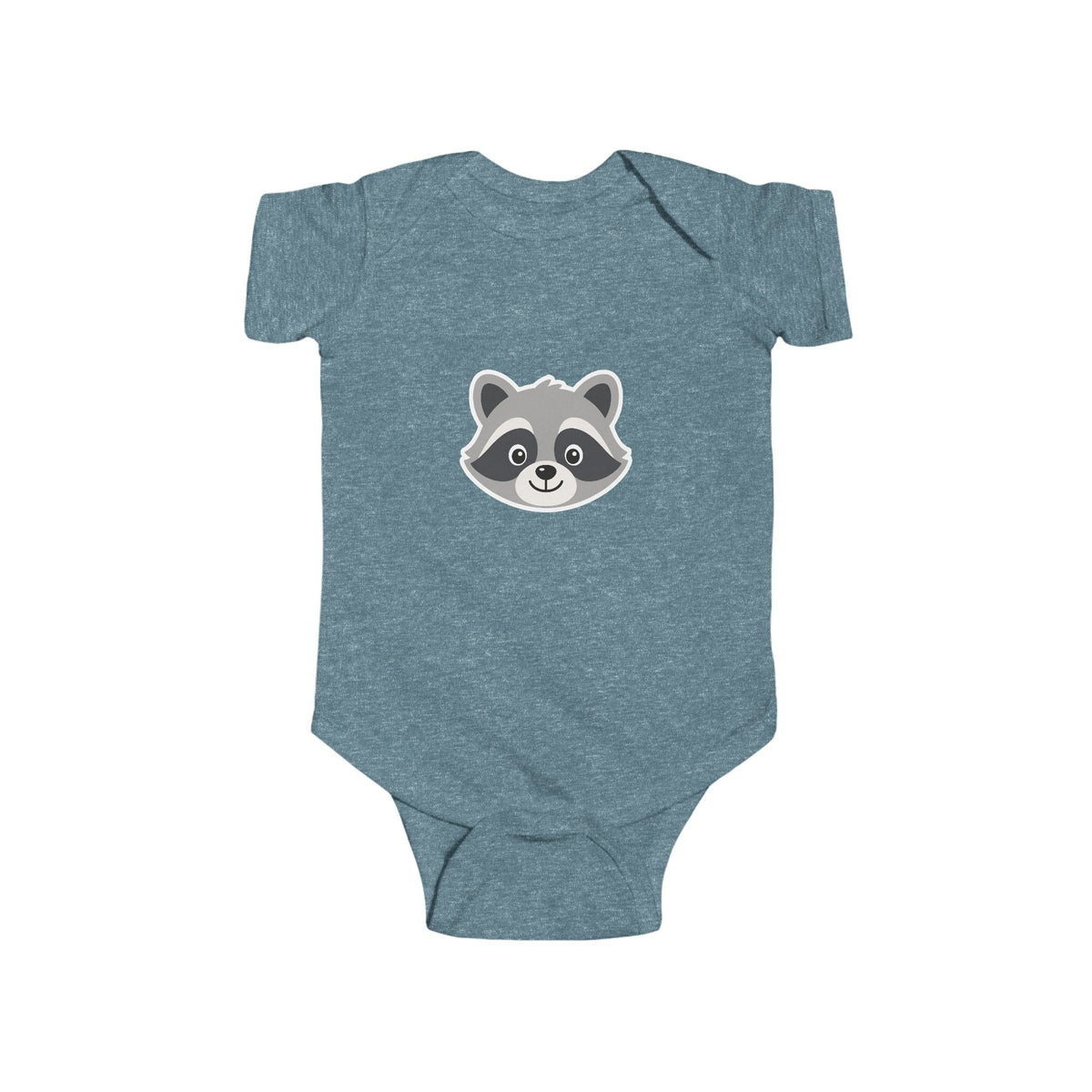 Baby Bodysuit with Cute Raccoon Face - Infant Onesie, Newborn Gift - Front Patch Kids Co.