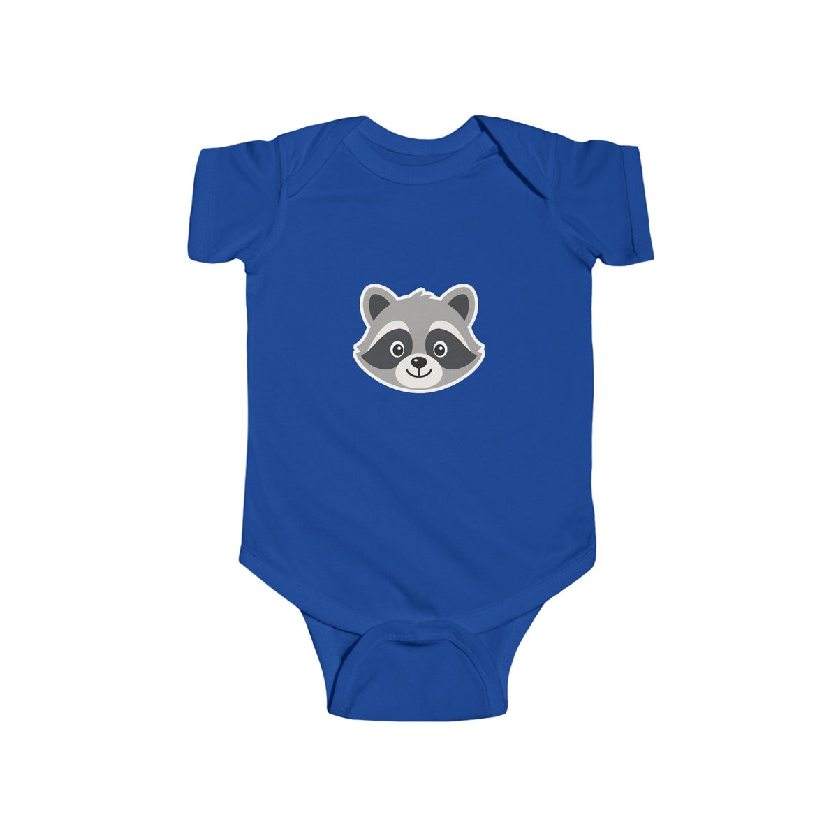 Baby Bodysuit with Cute Raccoon Face - Infant Onesie, Newborn Gift - Front Patch Kids Co.