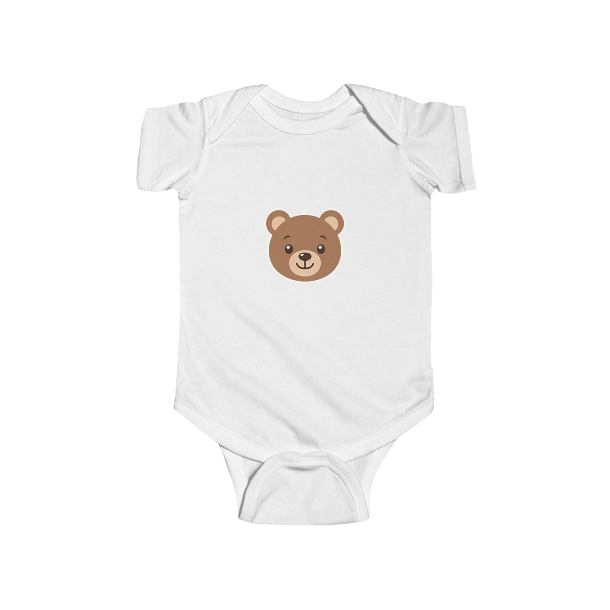 Cute Bear Infant Bodysuit - Baby Bear Face Onesie, Newborn Shower Gift - Front Patch Kids Co.
