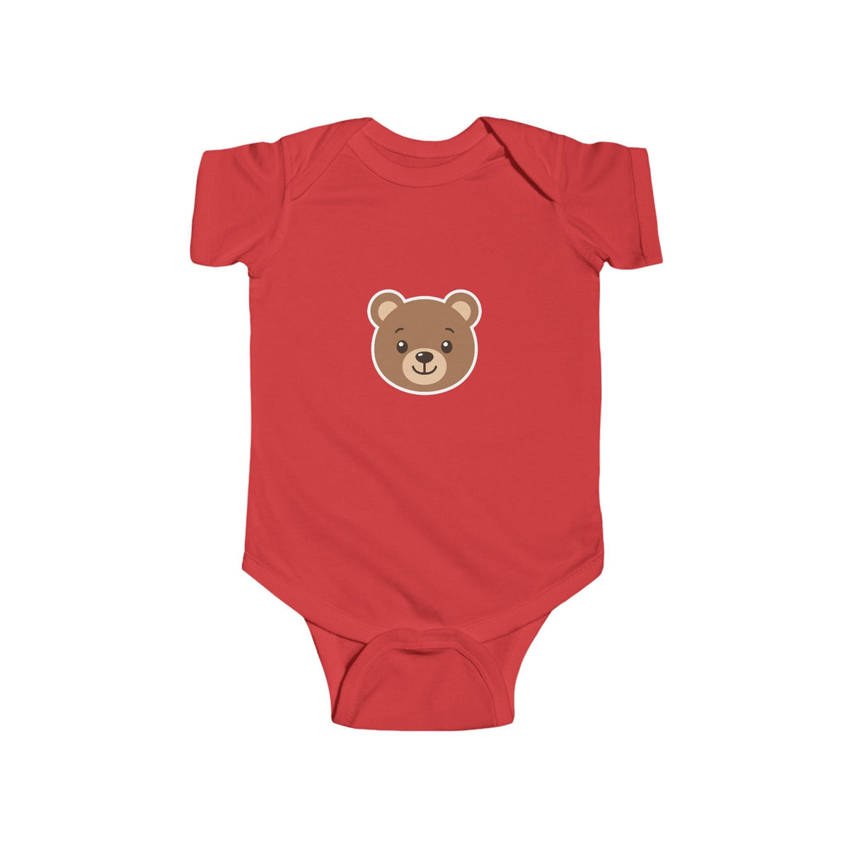 Cute Bear Infant Bodysuit - Baby Bear Face Onesie, Newborn Shower Gift - Front Patch Kids Co.