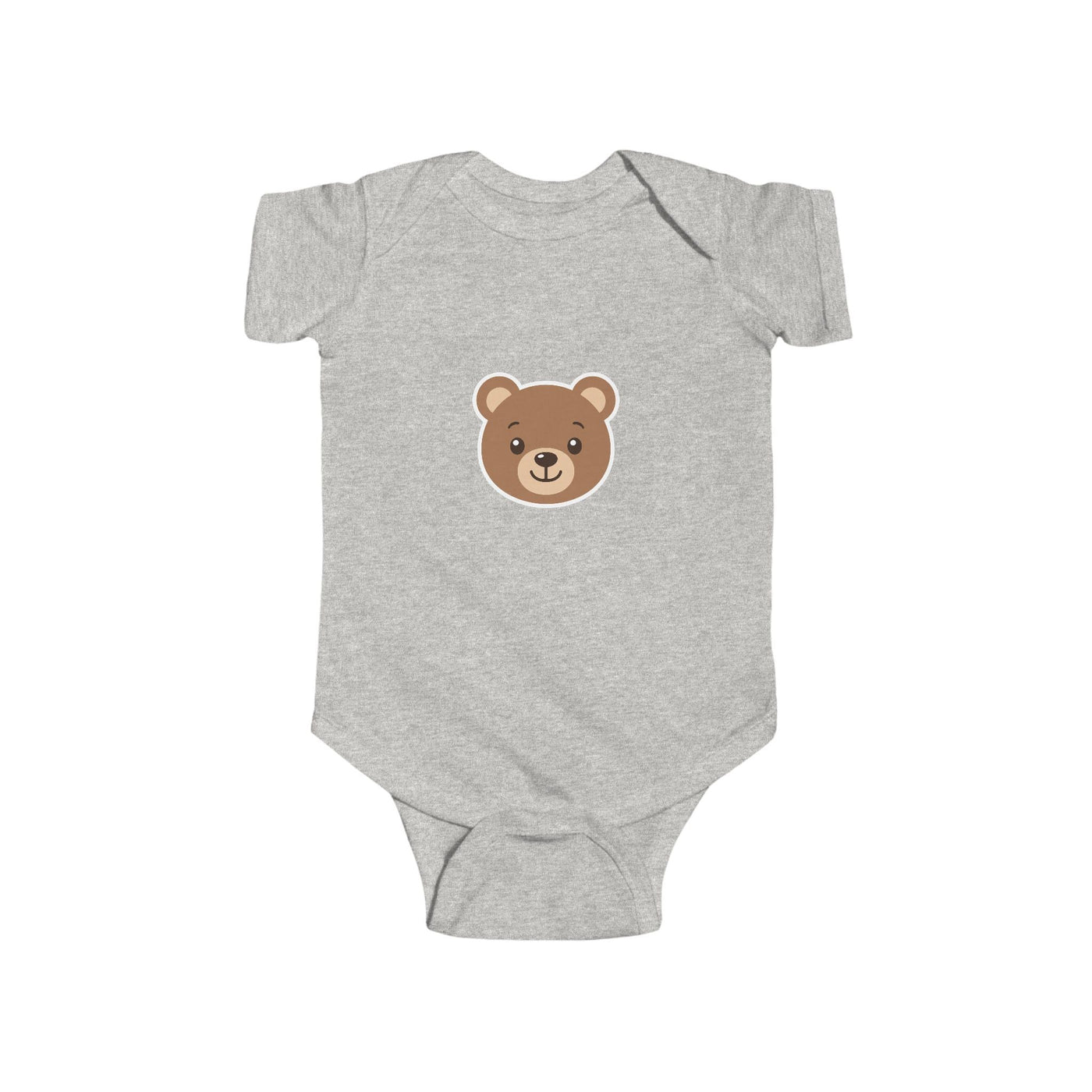 Cute Bear Infant Bodysuit - Baby Bear Face Onesie, Newborn Shower Gift - Front Patch Kids Co.