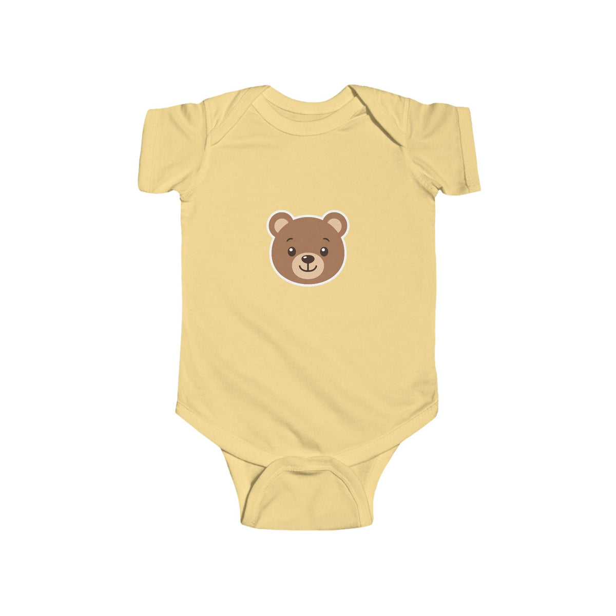 Cute Bear Infant Bodysuit - Baby Bear Face Onesie, Newborn Shower Gift - Front Patch Kids Co.