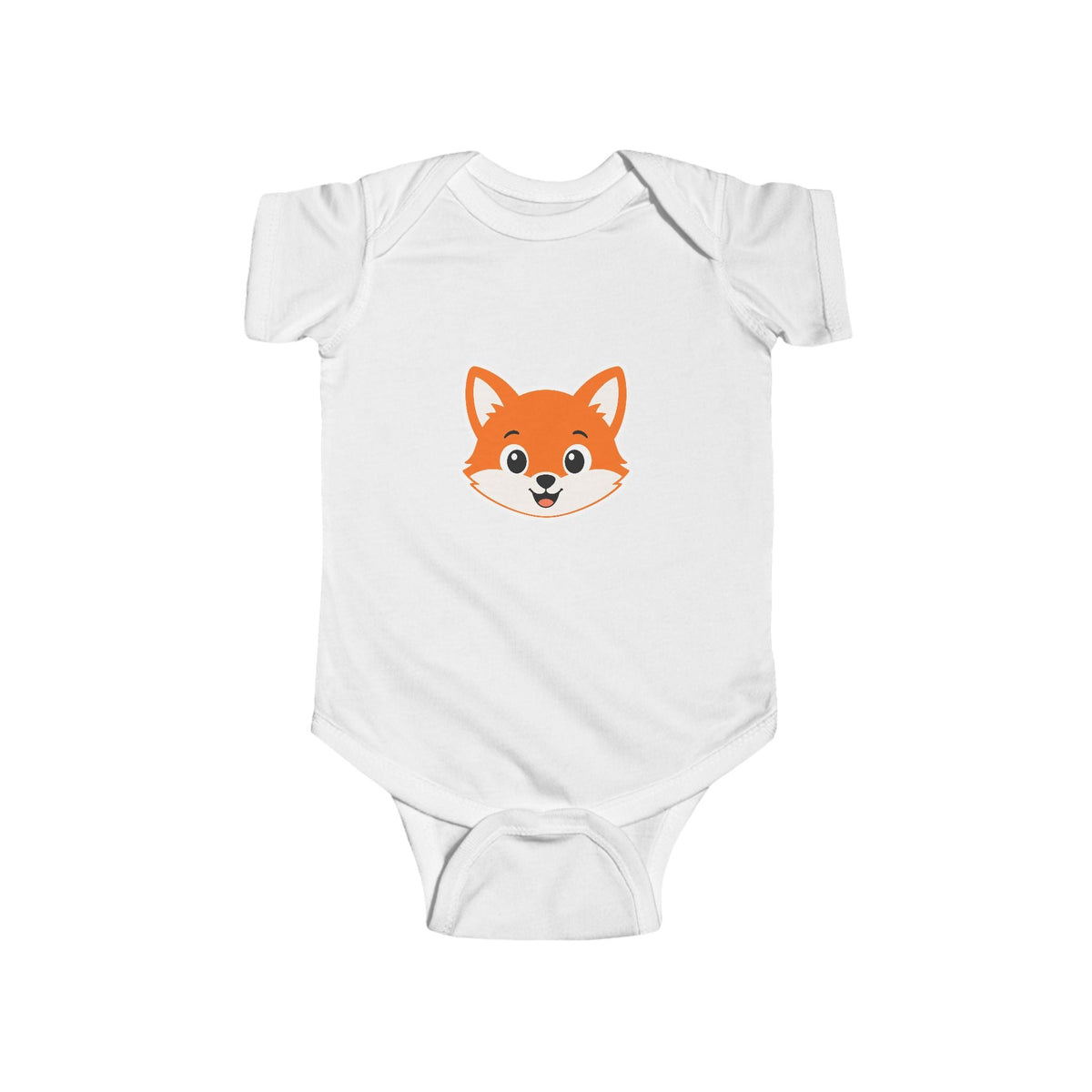 Cute Fox Baby Bodysuit — Infant Onesie with Adorable Fox Face - Front Patch Kids Co.
