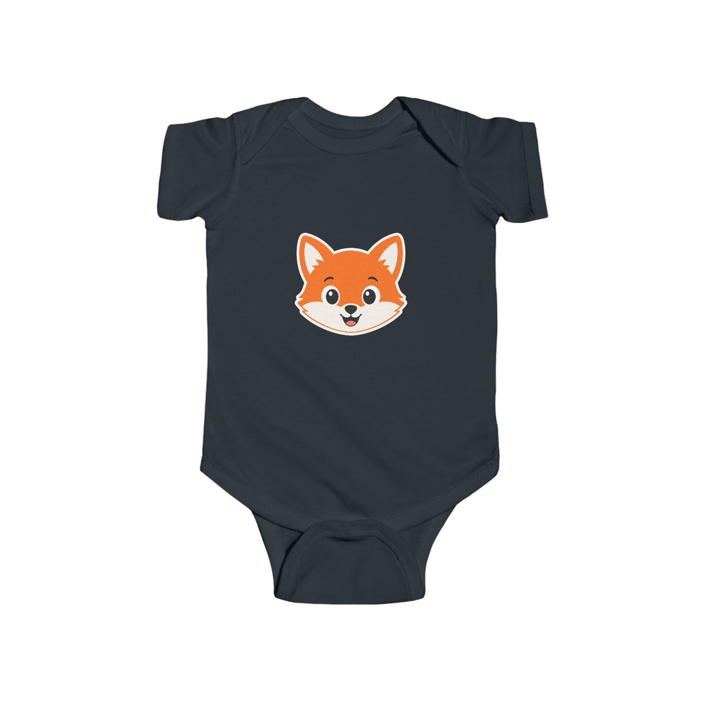 Cute Fox Baby Bodysuit — Infant Onesie with Adorable Fox Face - Front Patch Kids Co.