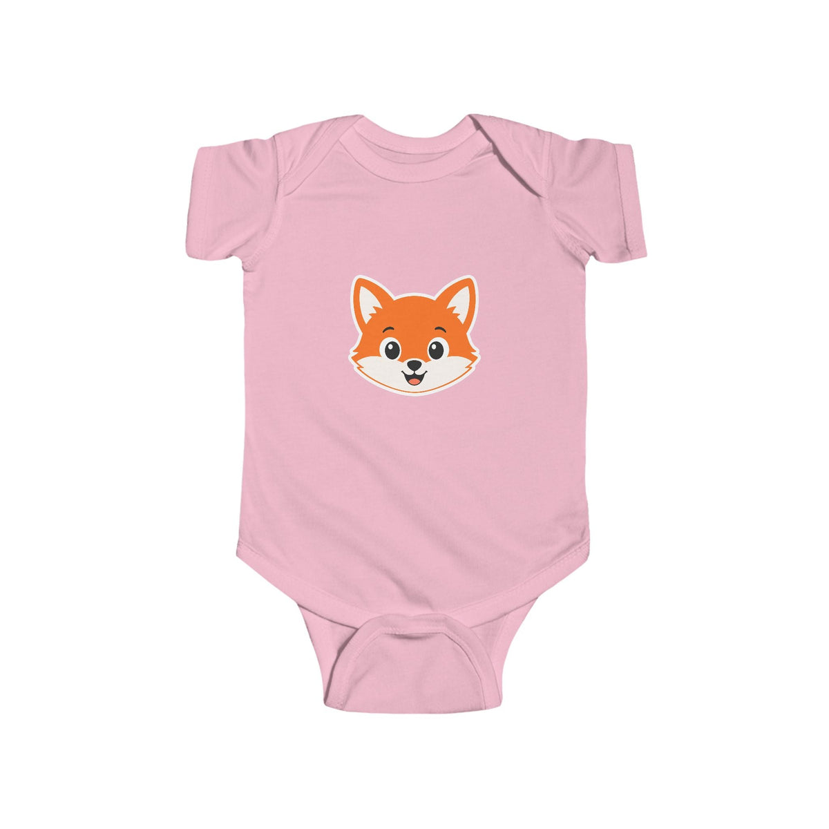 Cute Fox Baby Bodysuit — Infant Onesie with Adorable Fox Face - Front Patch Kids Co.