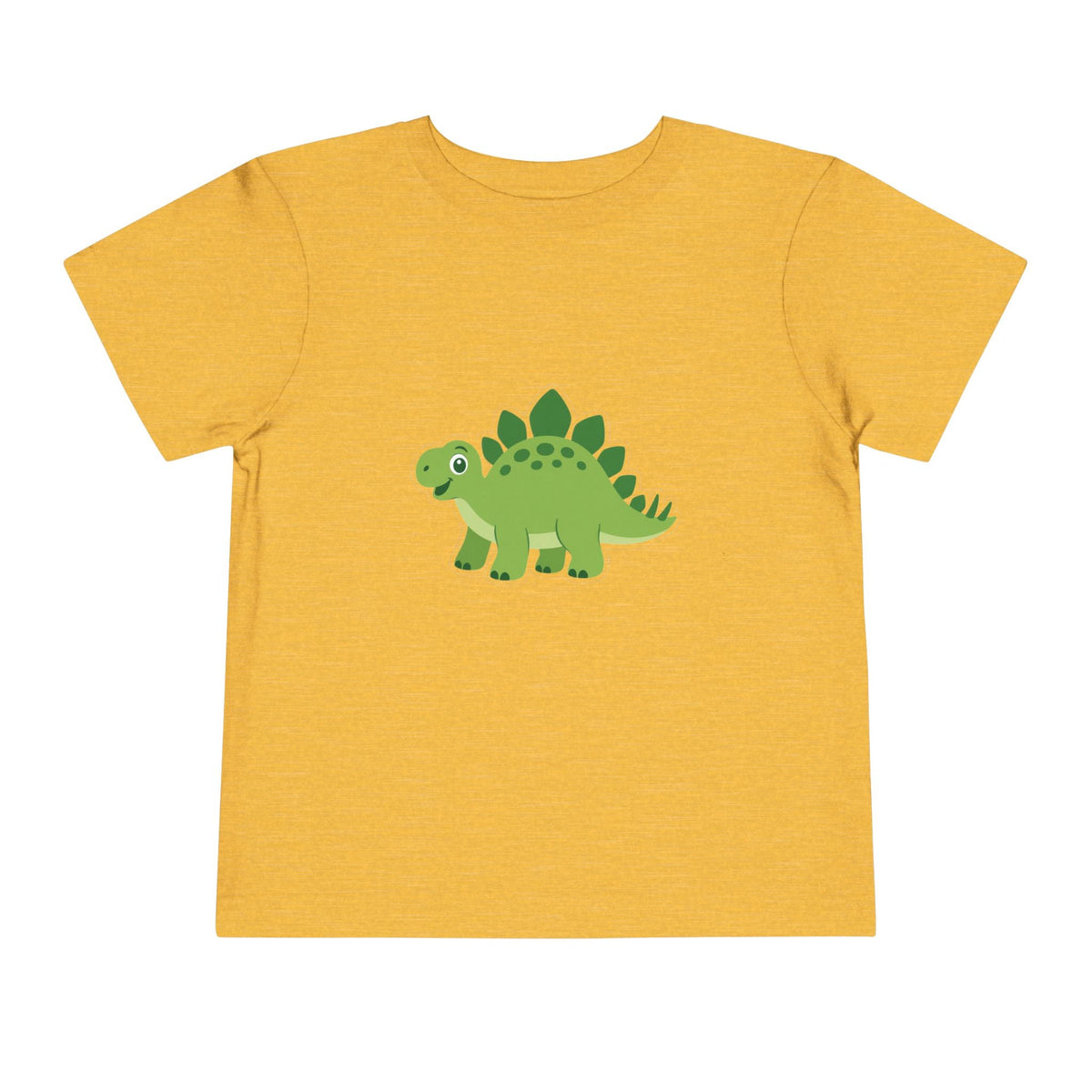 Cute Green Stegosaurus Toddler Tee – Dinosaur Short Sleeve Shirt for Kids - Front Patch Kids Co.