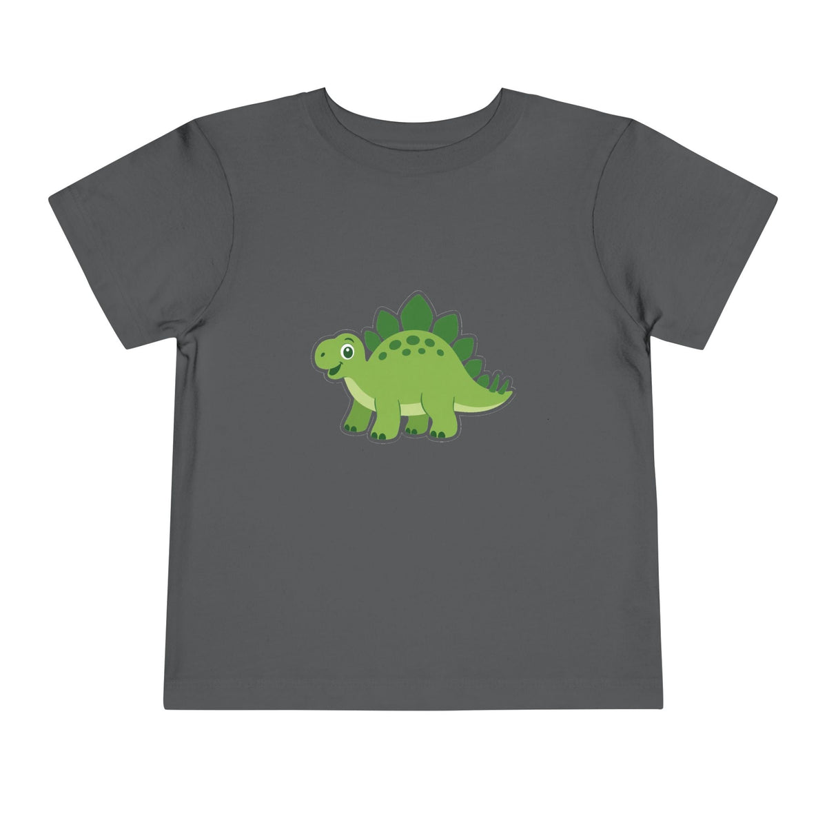 Cute Green Stegosaurus Toddler Tee – Dinosaur Short Sleeve Shirt for Kids - Front Patch Kids Co.
