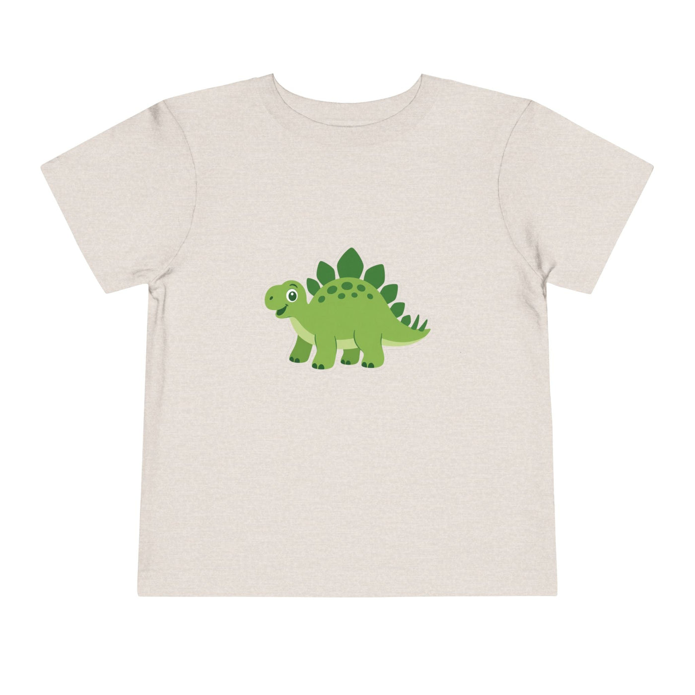 Cute Green Stegosaurus Toddler Tee – Dinosaur Short Sleeve Shirt for Kids - Front Patch Kids Co.