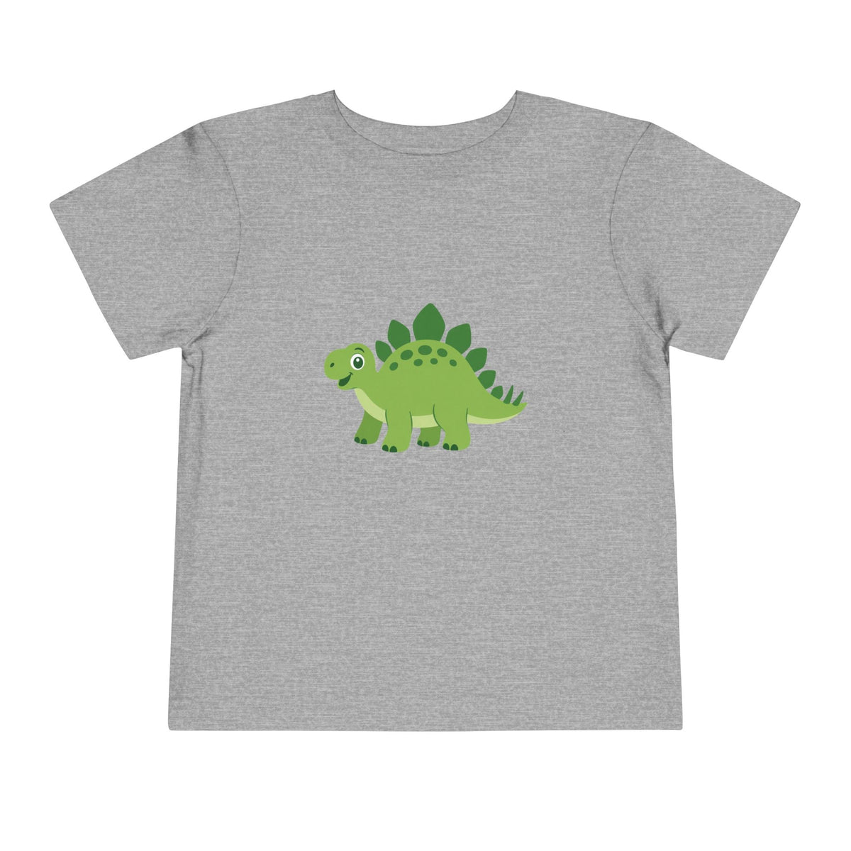 Cute Green Stegosaurus Toddler Tee – Dinosaur Short Sleeve Shirt for Kids - Front Patch Kids Co.
