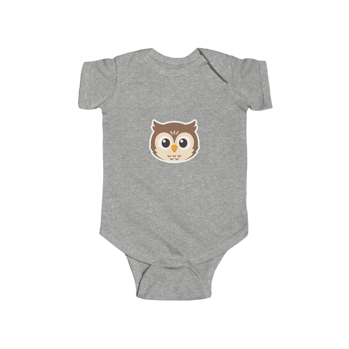 Cute Owl Infant Bodysuit — Baby One-Piece with Adorable Owl Face - Front Patch Kids Co.