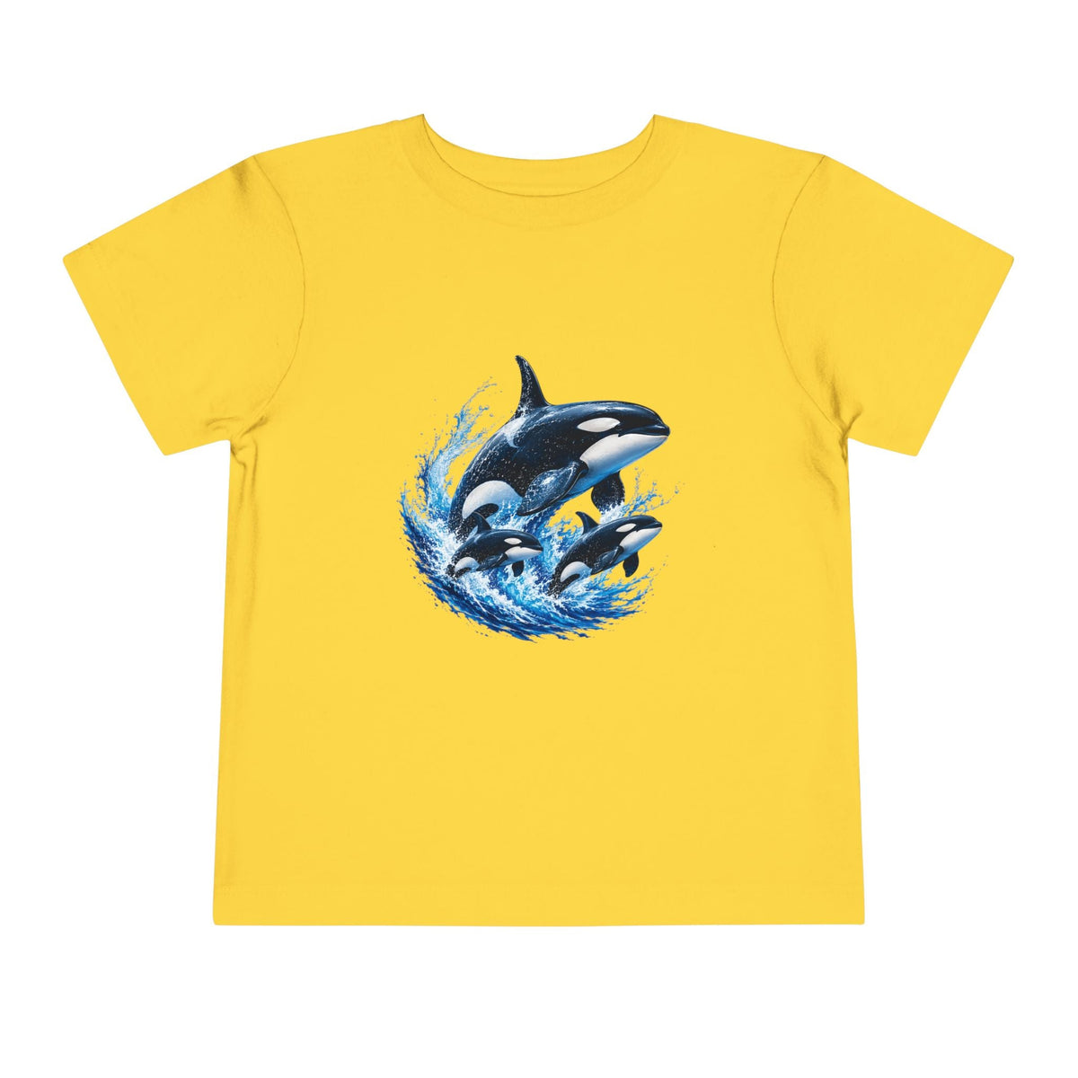 Orca Pod Toddler Tee — Playful Killer Whale Ocean Shirt - Front Patch Kids Co.
