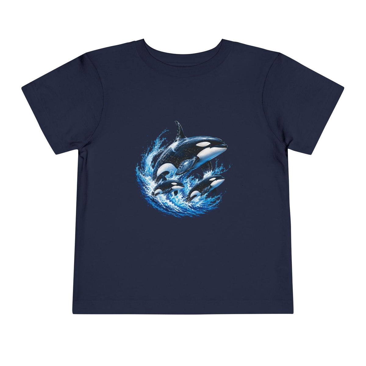 Orca Pod Toddler Tee — Playful Killer Whale Ocean Shirt - Front Patch Kids Co.