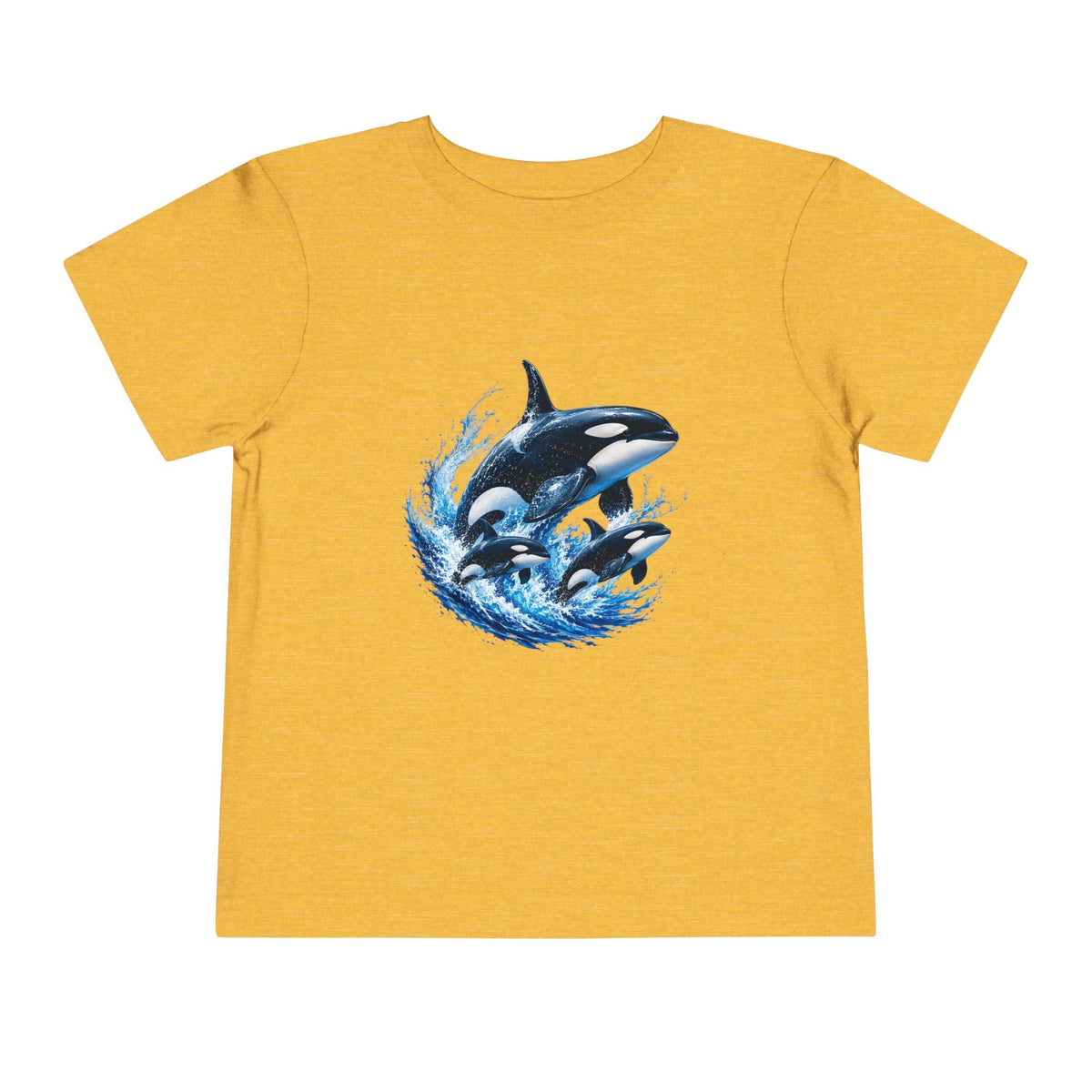 Orca Pod Toddler Tee — Playful Killer Whale Ocean Shirt - Front Patch Kids Co.