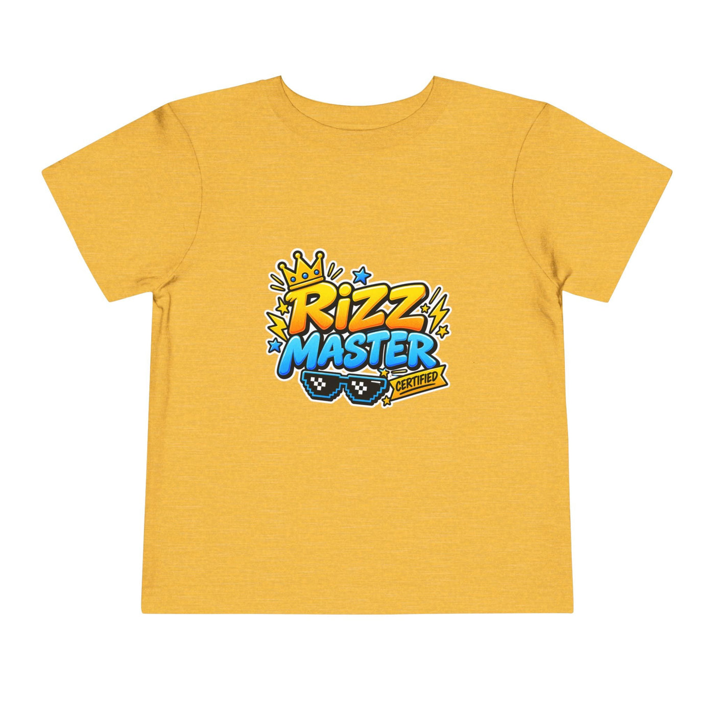 Rizz Master Toddler Tee — Cute Crown & Sunglasses Graphic Shirt - Front Patch Kids Co.