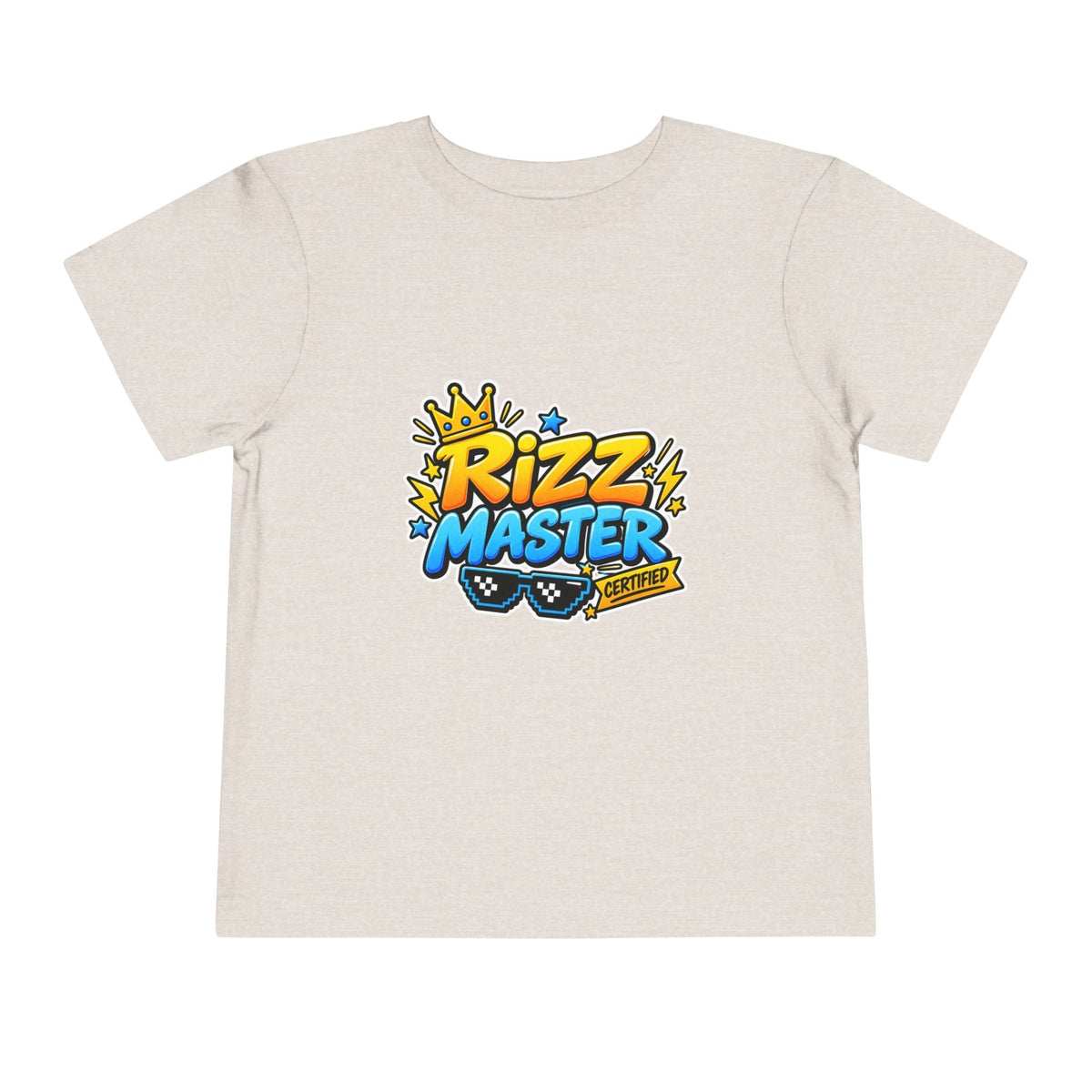 Rizz Master Toddler Tee — Cute Crown & Sunglasses Graphic Shirt - Front Patch Kids Co.