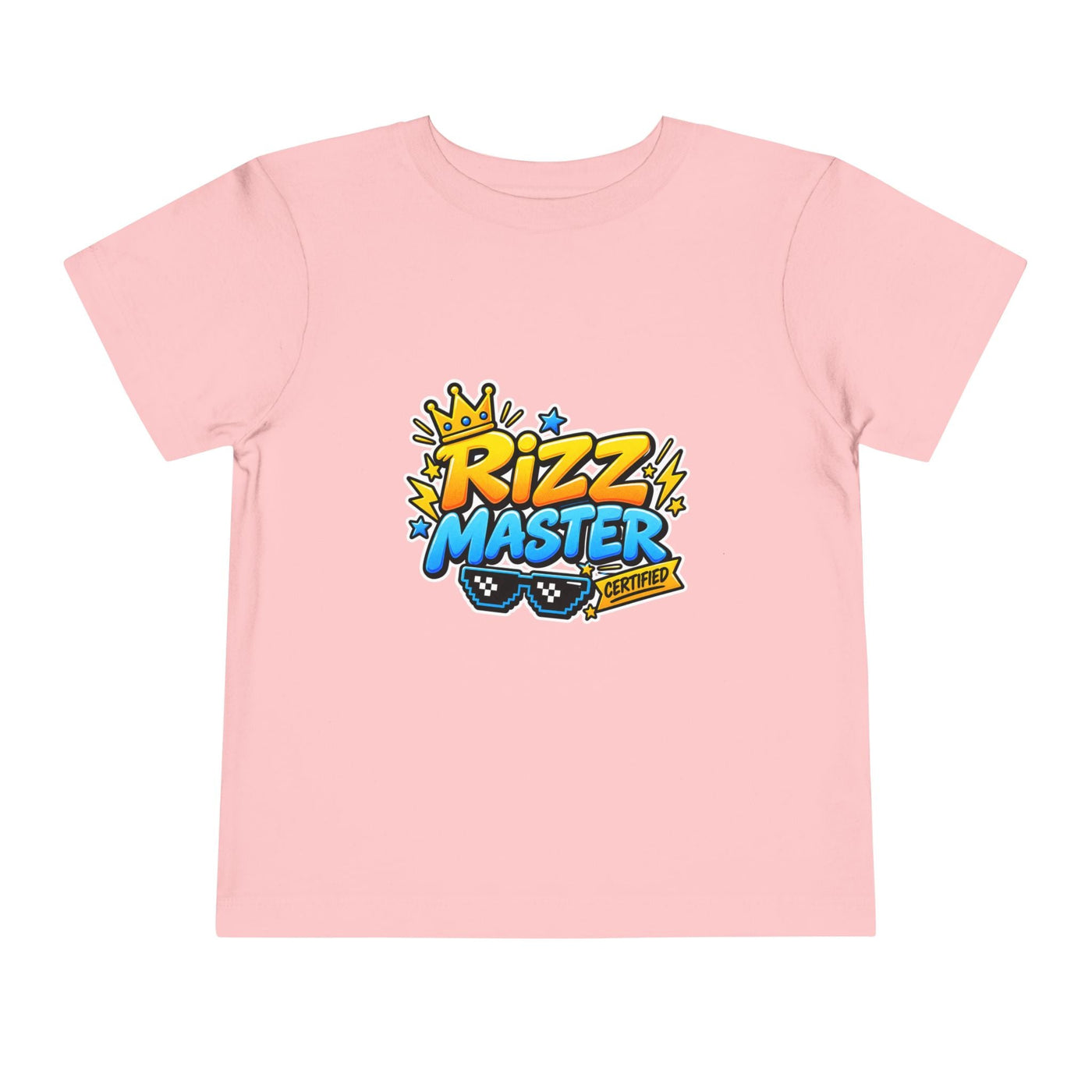Rizz Master Toddler Tee — Cute Crown & Sunglasses Graphic Shirt - Front Patch Kids Co.