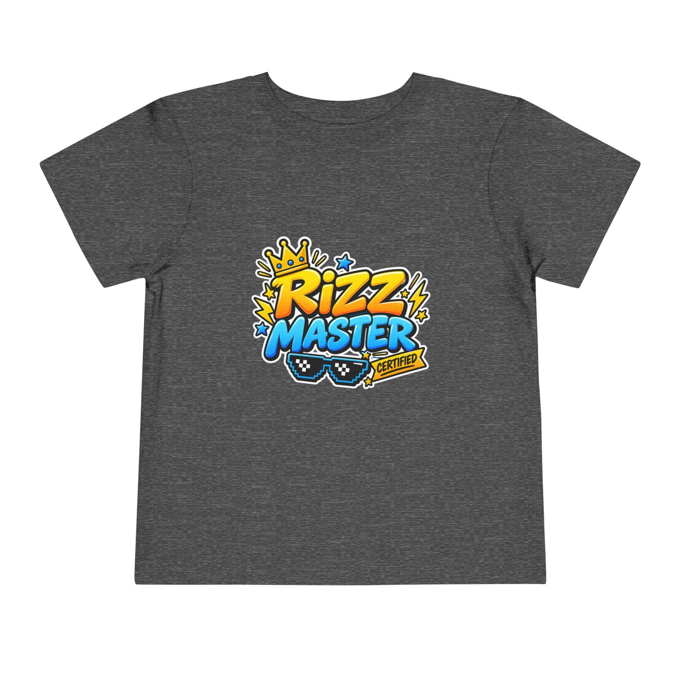 Rizz Master Toddler Tee — Cute Crown & Sunglasses Graphic Shirt - Front Patch Kids Co.