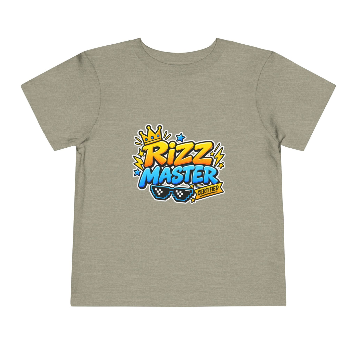 Rizz Master Toddler Tee — Cute Crown & Sunglasses Graphic Shirt - Front Patch Kids Co.