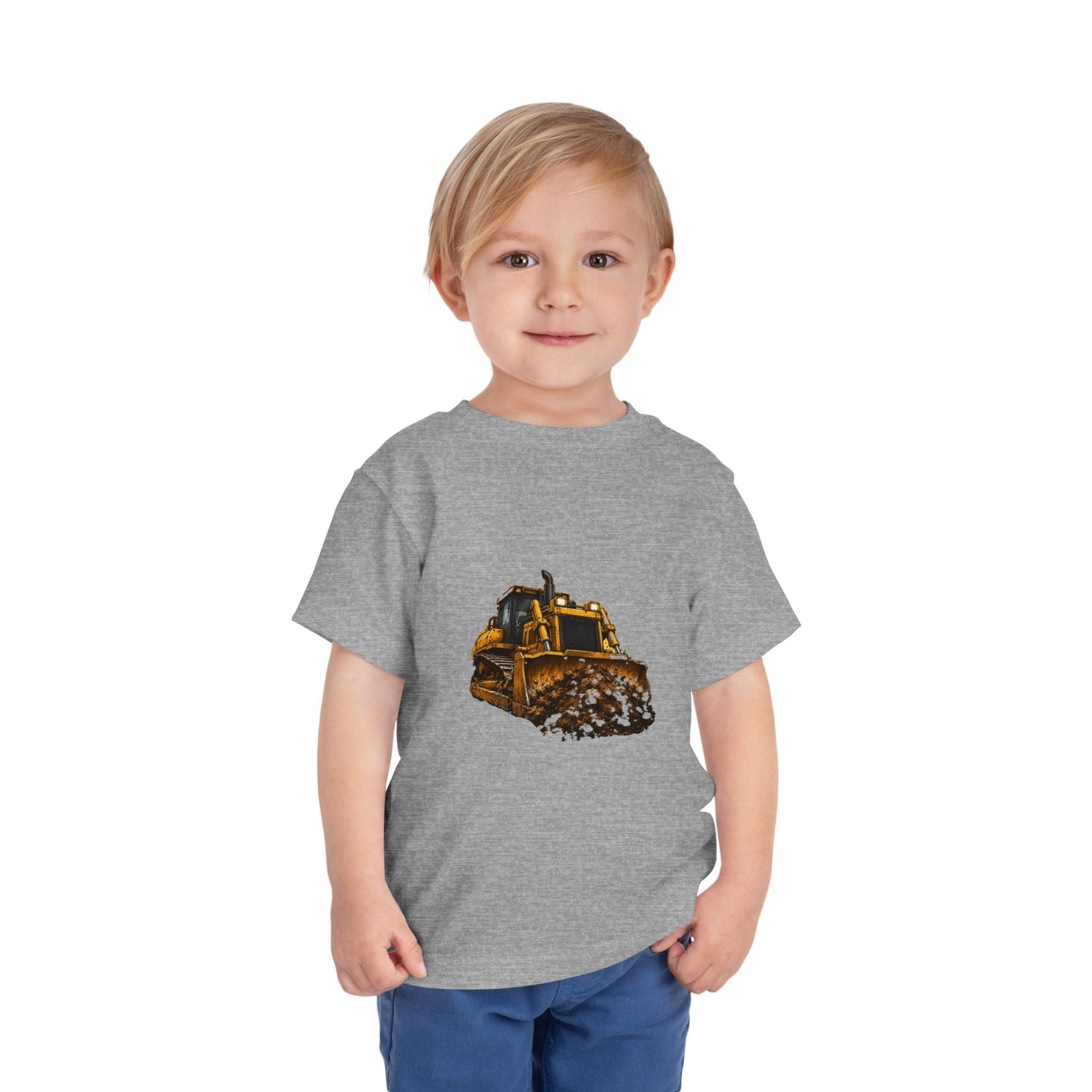 Toddler Bulldozer Tee - Construction Truck Kids Shirt - Front Patch Kids Co.
