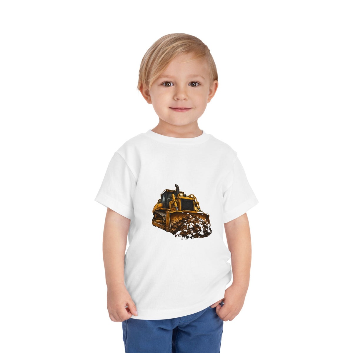 Toddler Bulldozer Tee - Construction Truck Kids Shirt - Front Patch Kids Co.