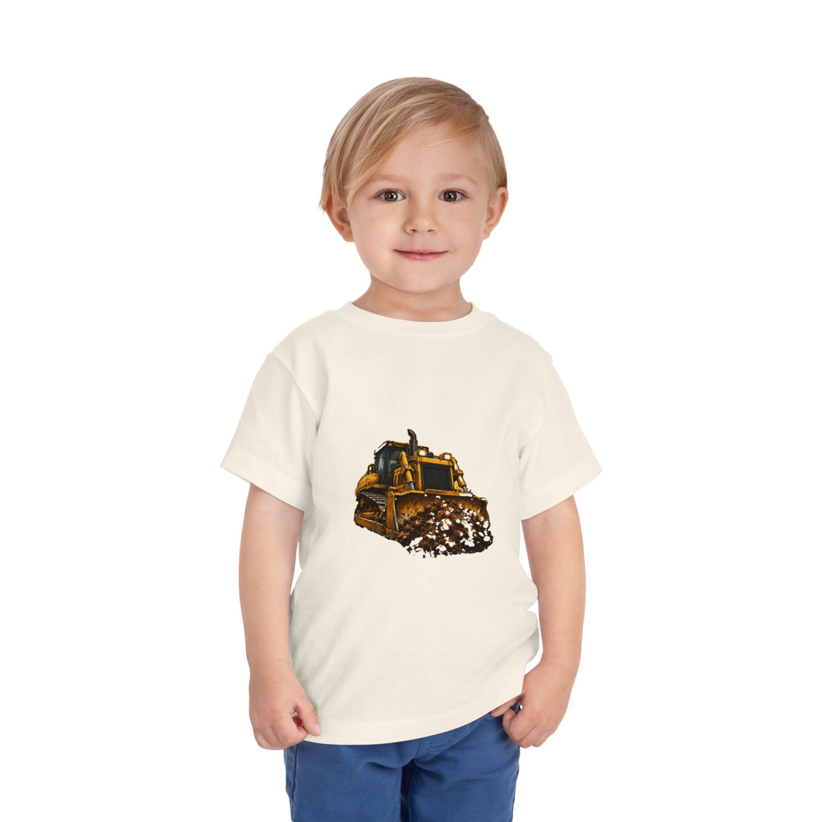 Toddler Bulldozer Tee - Construction Truck Kids Shirt - Front Patch Kids Co.