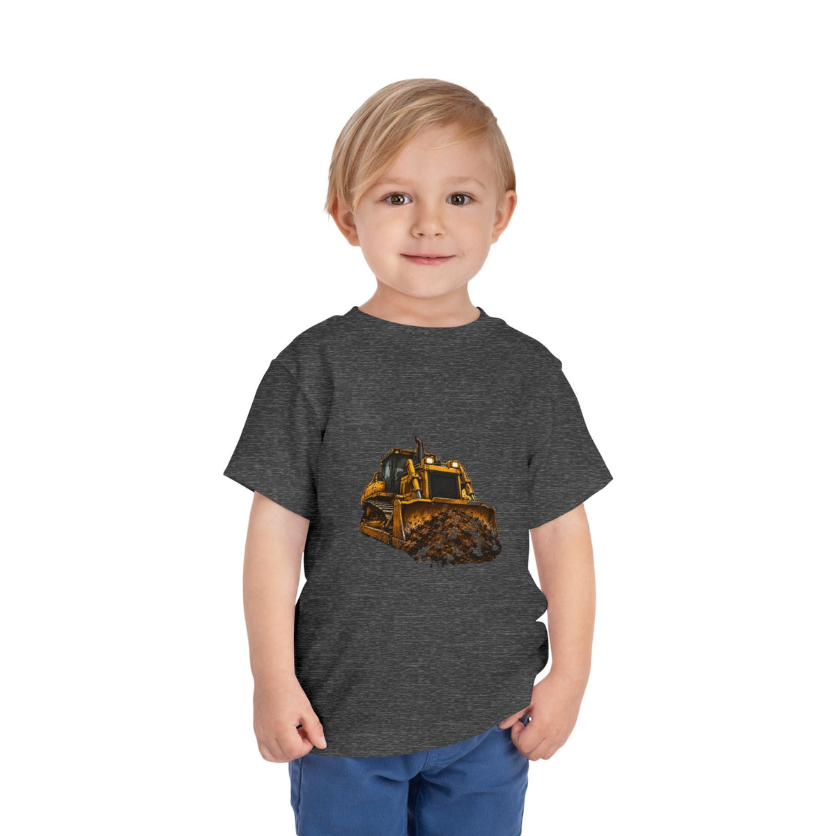 Toddler Bulldozer Tee - Construction Truck Kids Shirt - Front Patch Kids Co.