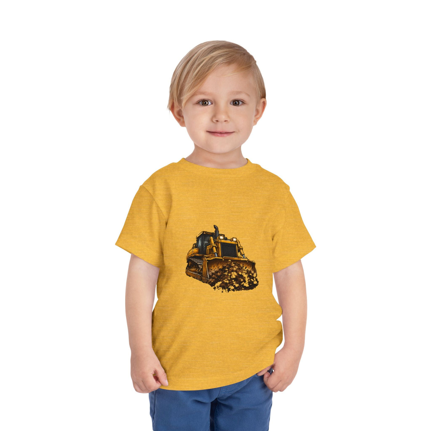 Toddler Bulldozer Tee - Construction Truck Kids Shirt - Front Patch Kids Co.