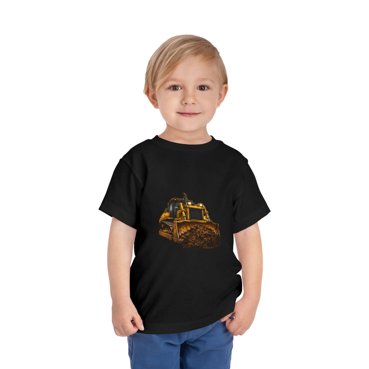 Toddler Bulldozer Tee - Construction Truck Kids Shirt - Front Patch Kids Co.