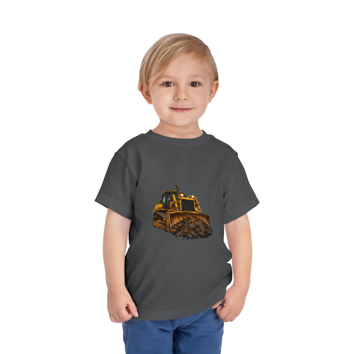 Toddler Bulldozer Tee - Construction Truck Kids Shirt - Front Patch Kids Co.