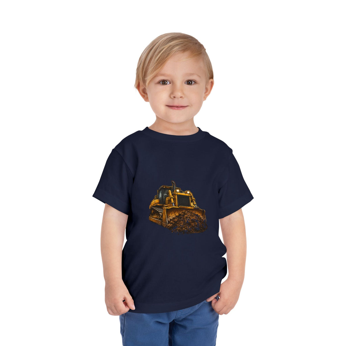 Toddler Bulldozer Tee - Construction Truck Kids Shirt - Front Patch Kids Co.