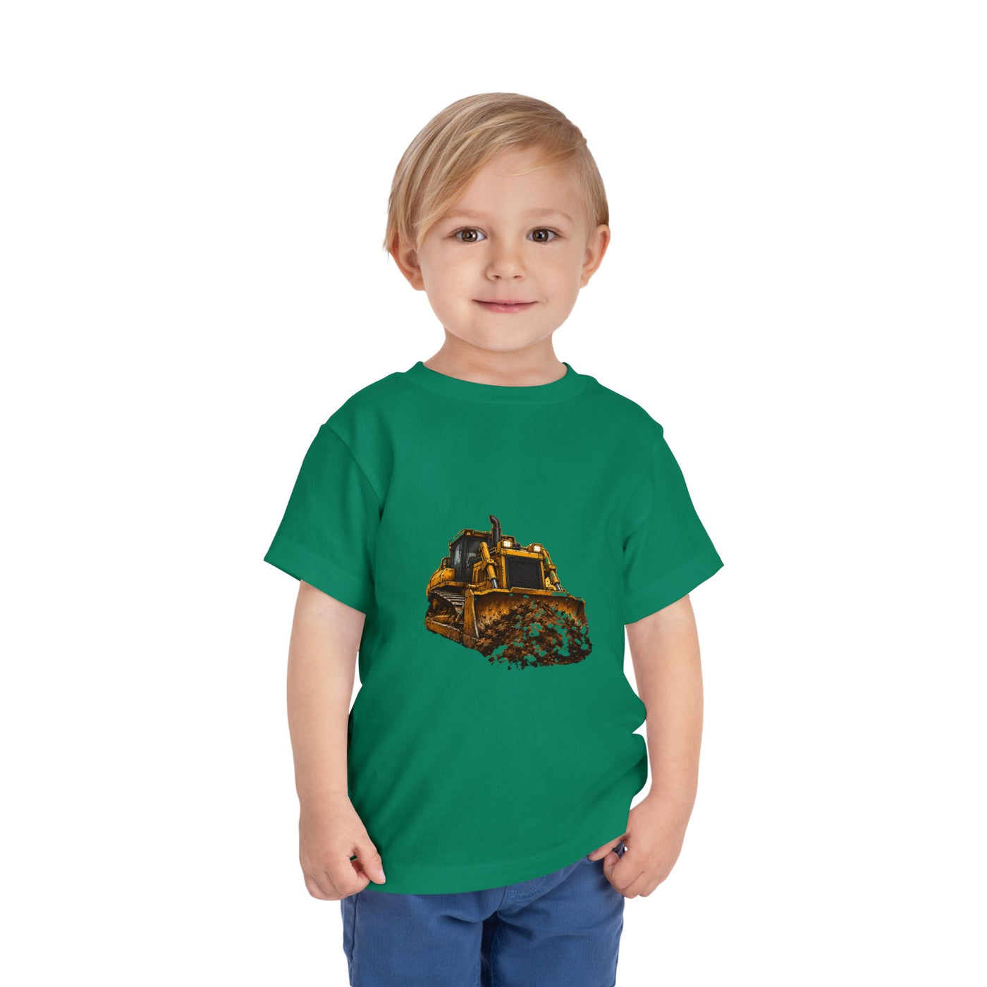 Toddler Bulldozer Tee - Construction Truck Kids Shirt - Front Patch Kids Co.