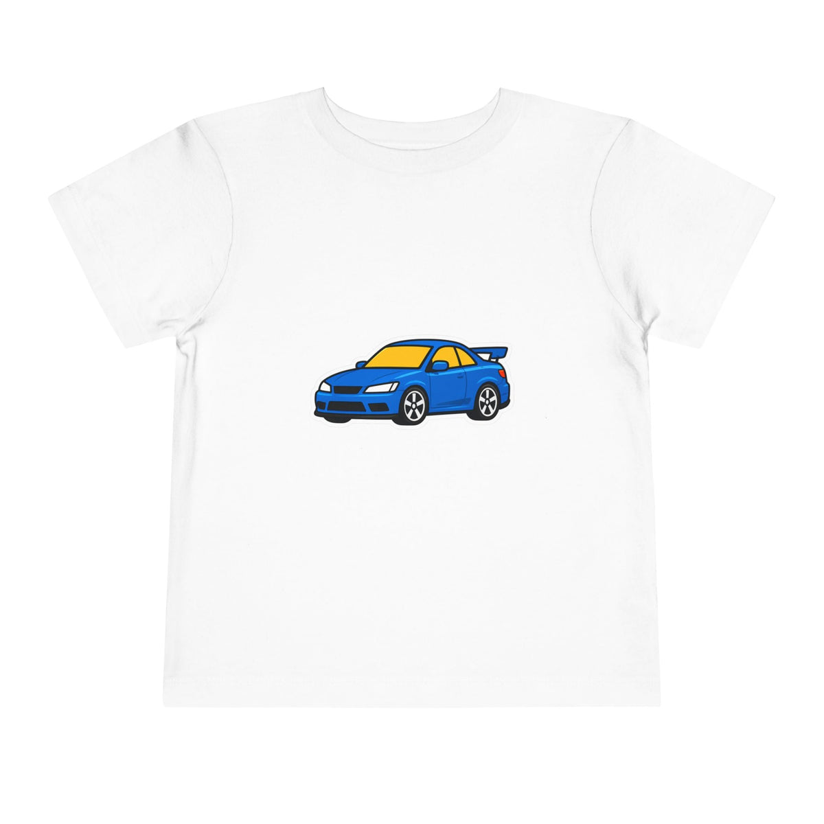 Toddler Car Tee — Blue Race Car Graphic Shirt for Kids - Front Patch Kids Co.
