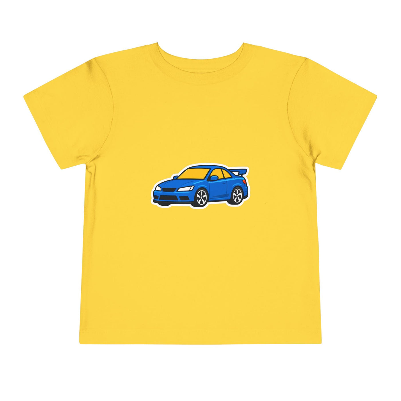 Toddler Car Tee — Blue Race Car Graphic Shirt for Kids - Front Patch Kids Co.