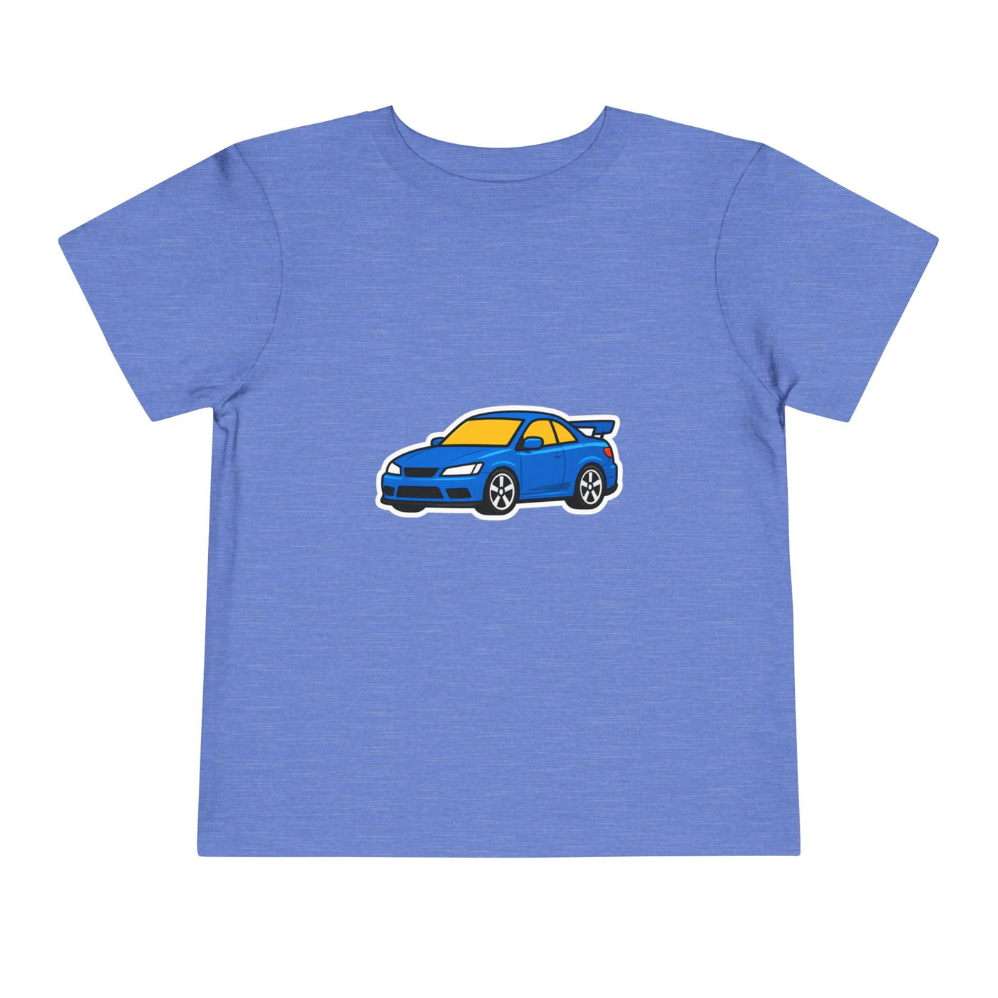 Toddler Car Tee — Blue Race Car Graphic Shirt for Kids - Front Patch Kids Co.