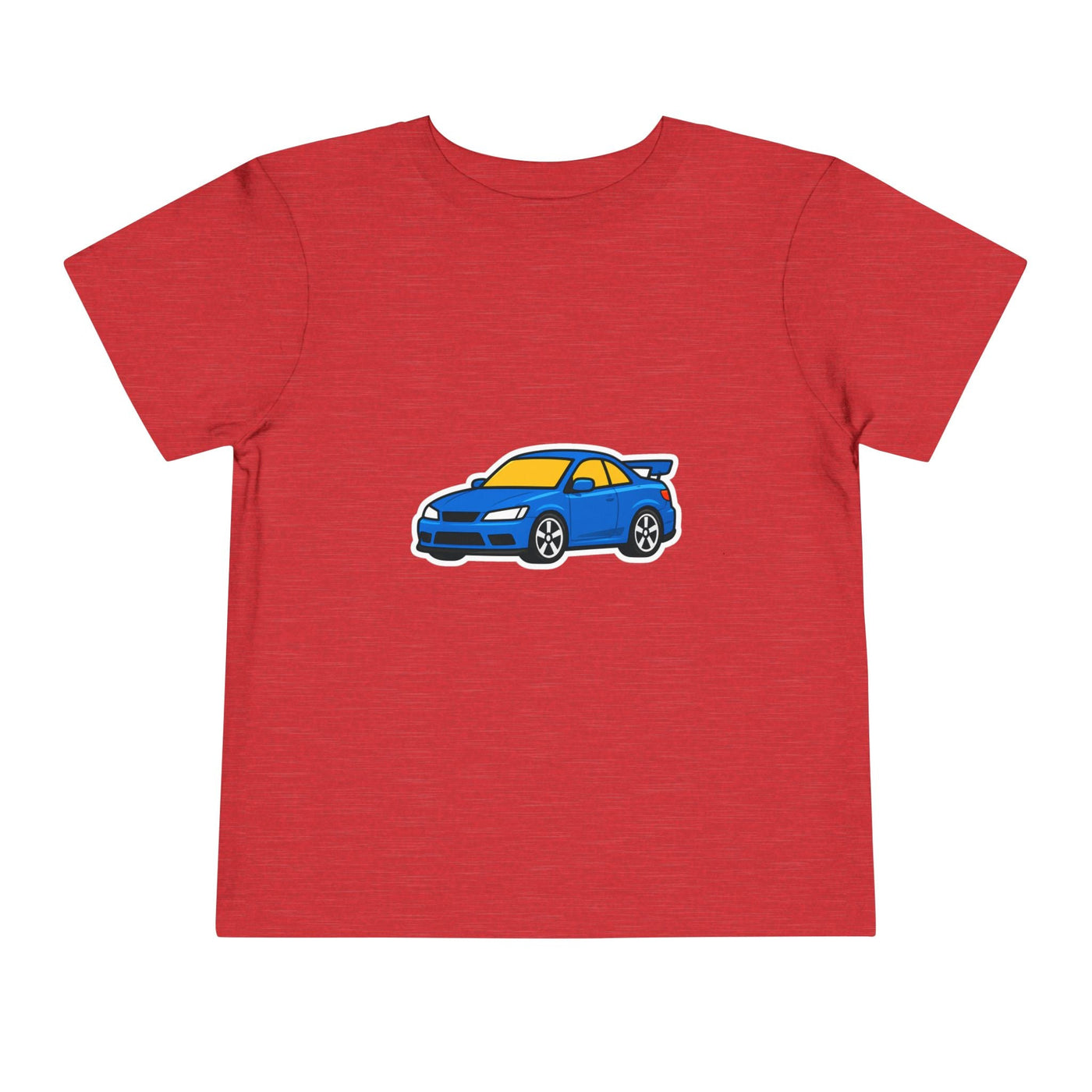 Toddler Car Tee — Blue Race Car Graphic Shirt for Kids - Front Patch Kids Co.