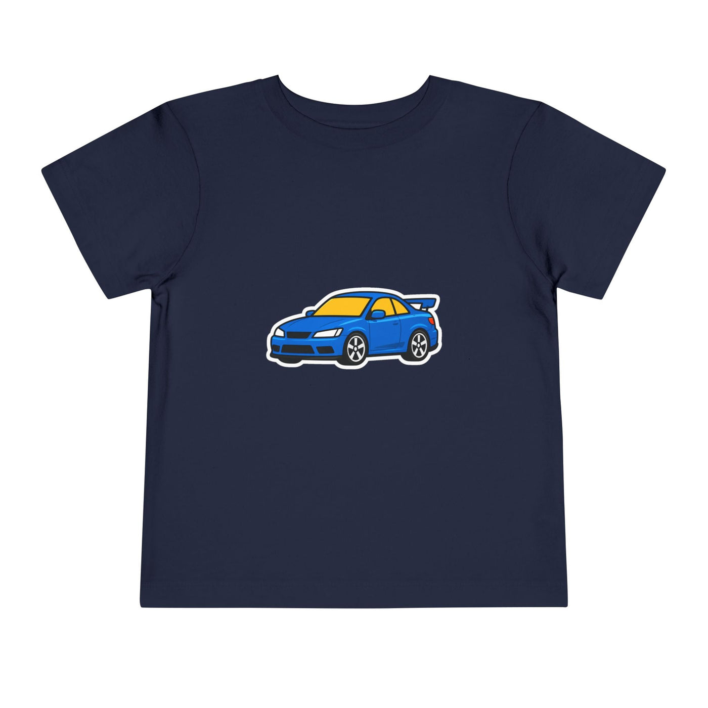 Toddler Car Tee — Blue Race Car Graphic Shirt for Kids - Front Patch Kids Co.