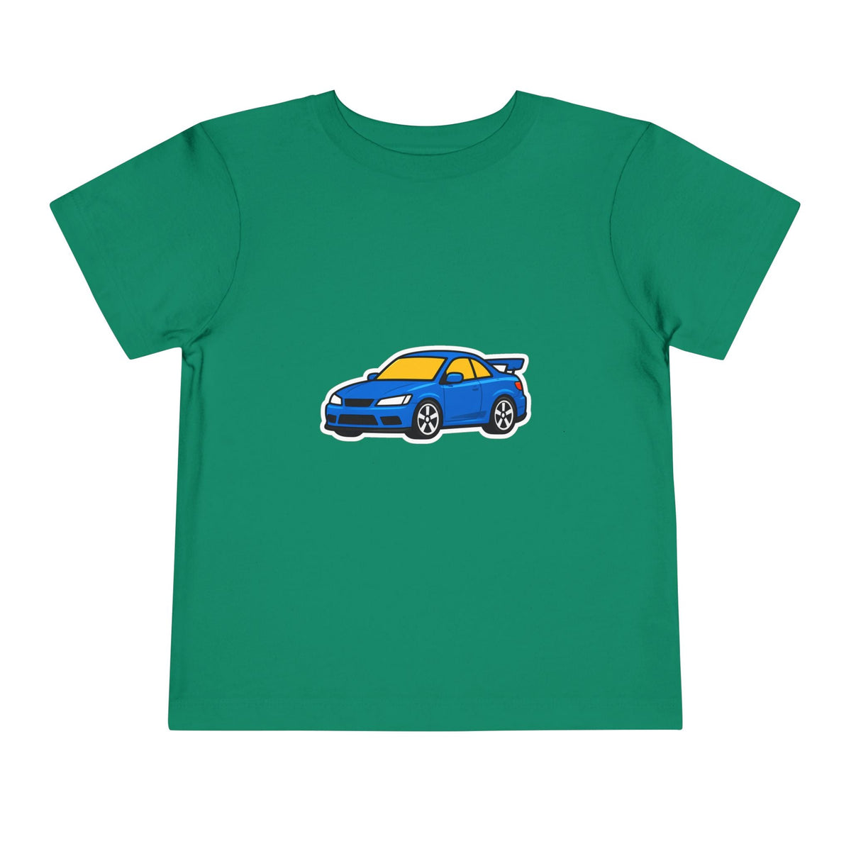 Toddler Car Tee — Blue Race Car Graphic Shirt for Kids - Front Patch Kids Co.