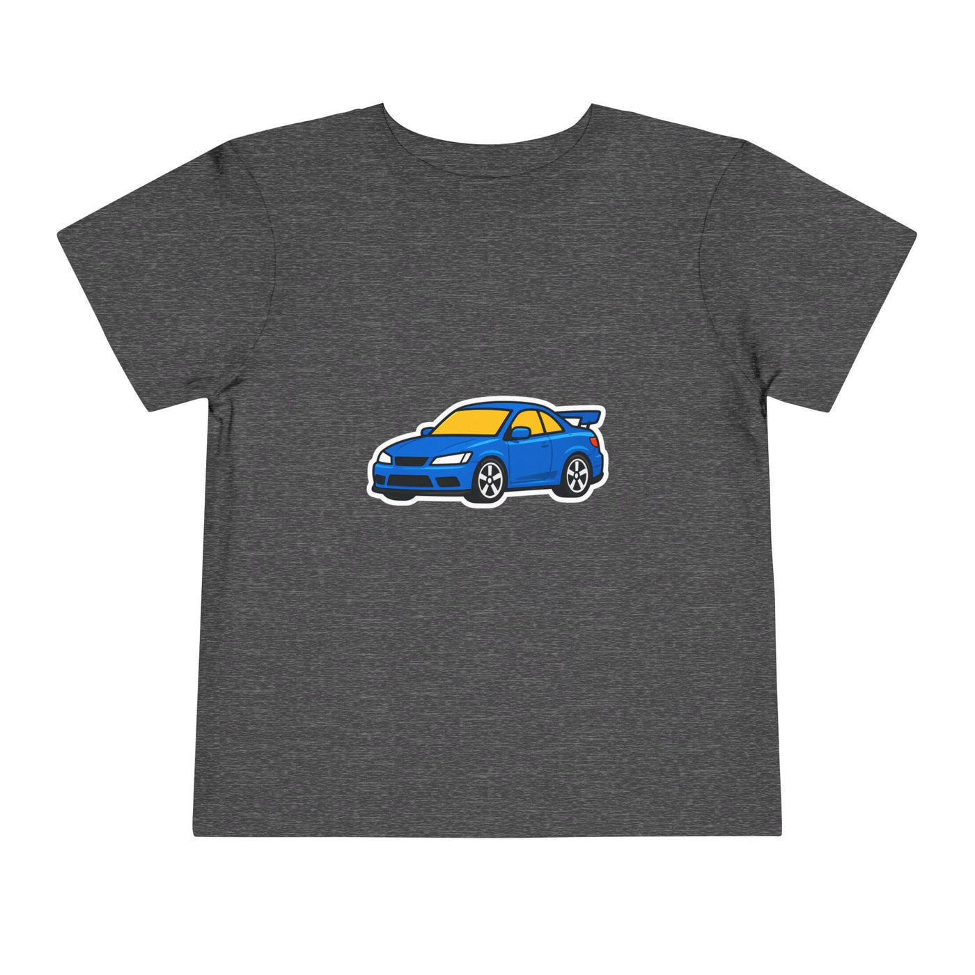 Toddler Car Tee — Blue Race Car Graphic Shirt for Kids - Front Patch Kids Co.