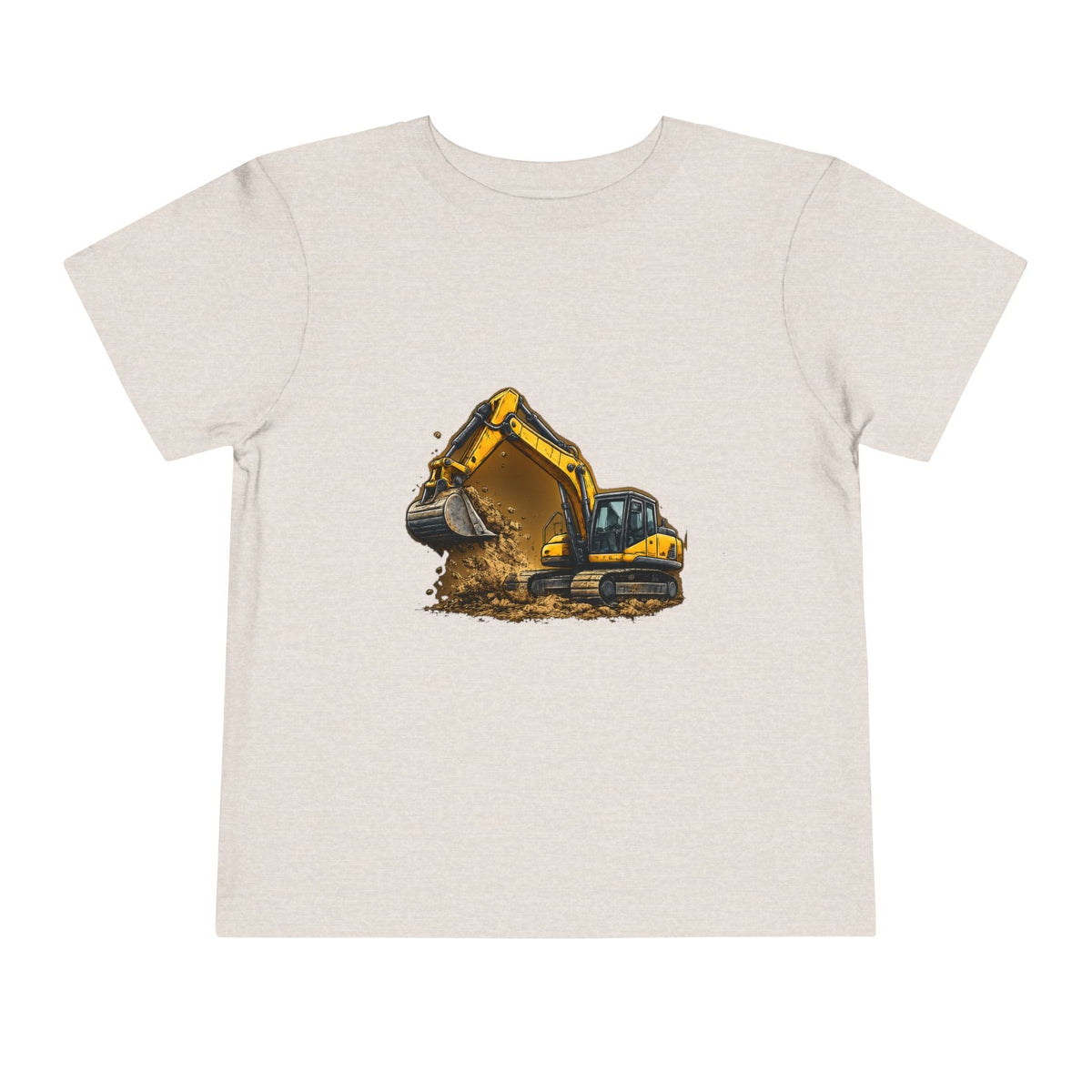 Toddler Excavator Tee — Yellow Digging Construction Truck Shirt - Front Patch Kids Co.