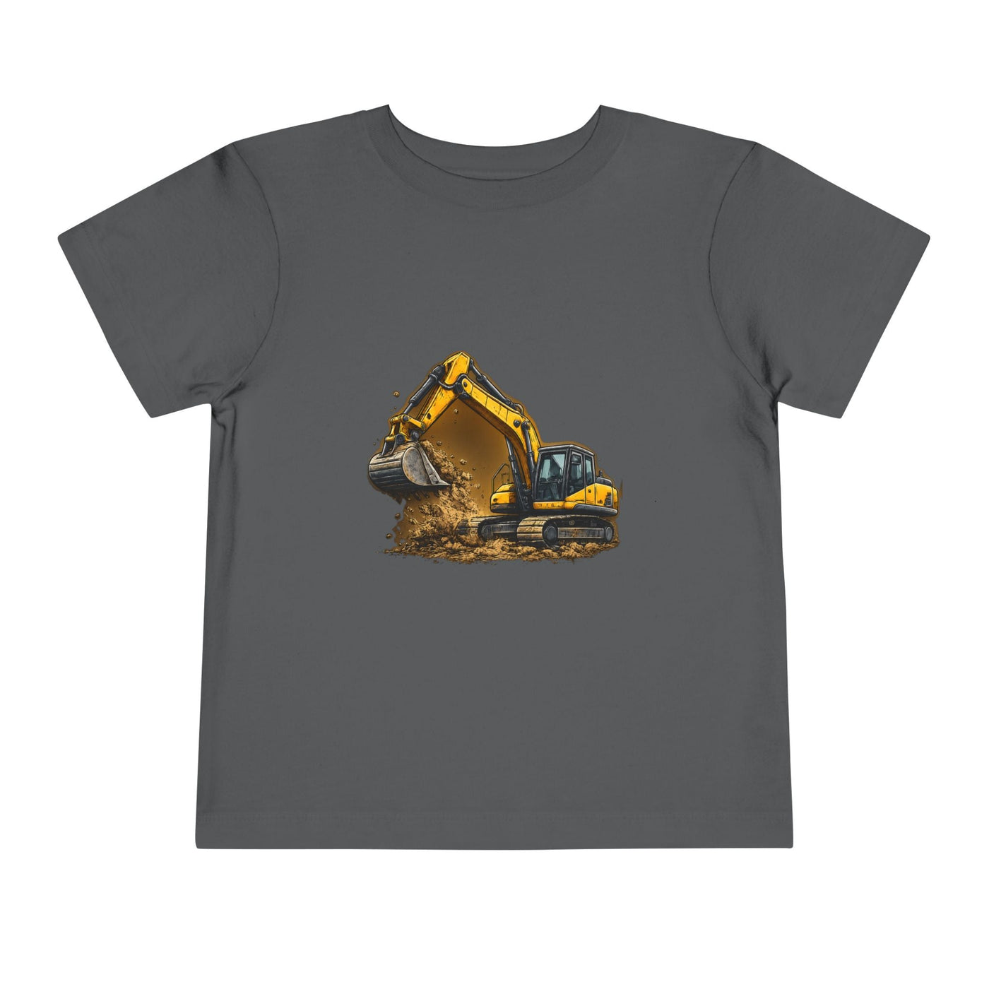 Toddler Excavator Tee — Yellow Digging Construction Truck Shirt - Front Patch Kids Co.